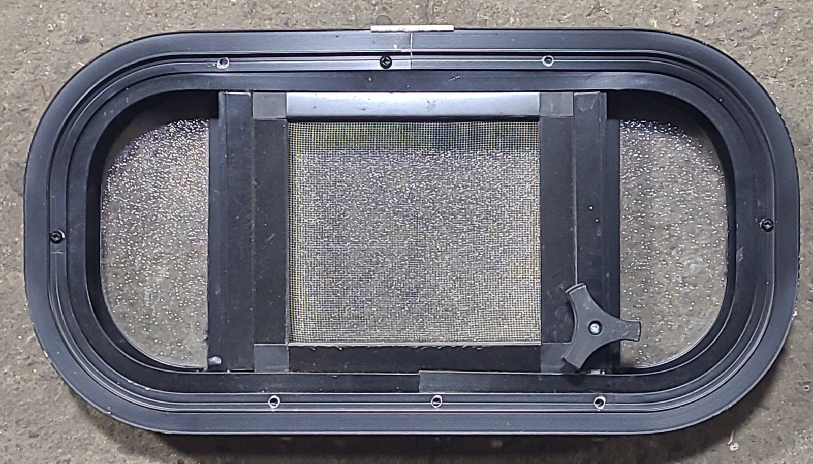 Used Black Radius Opening Window : 17 1/2