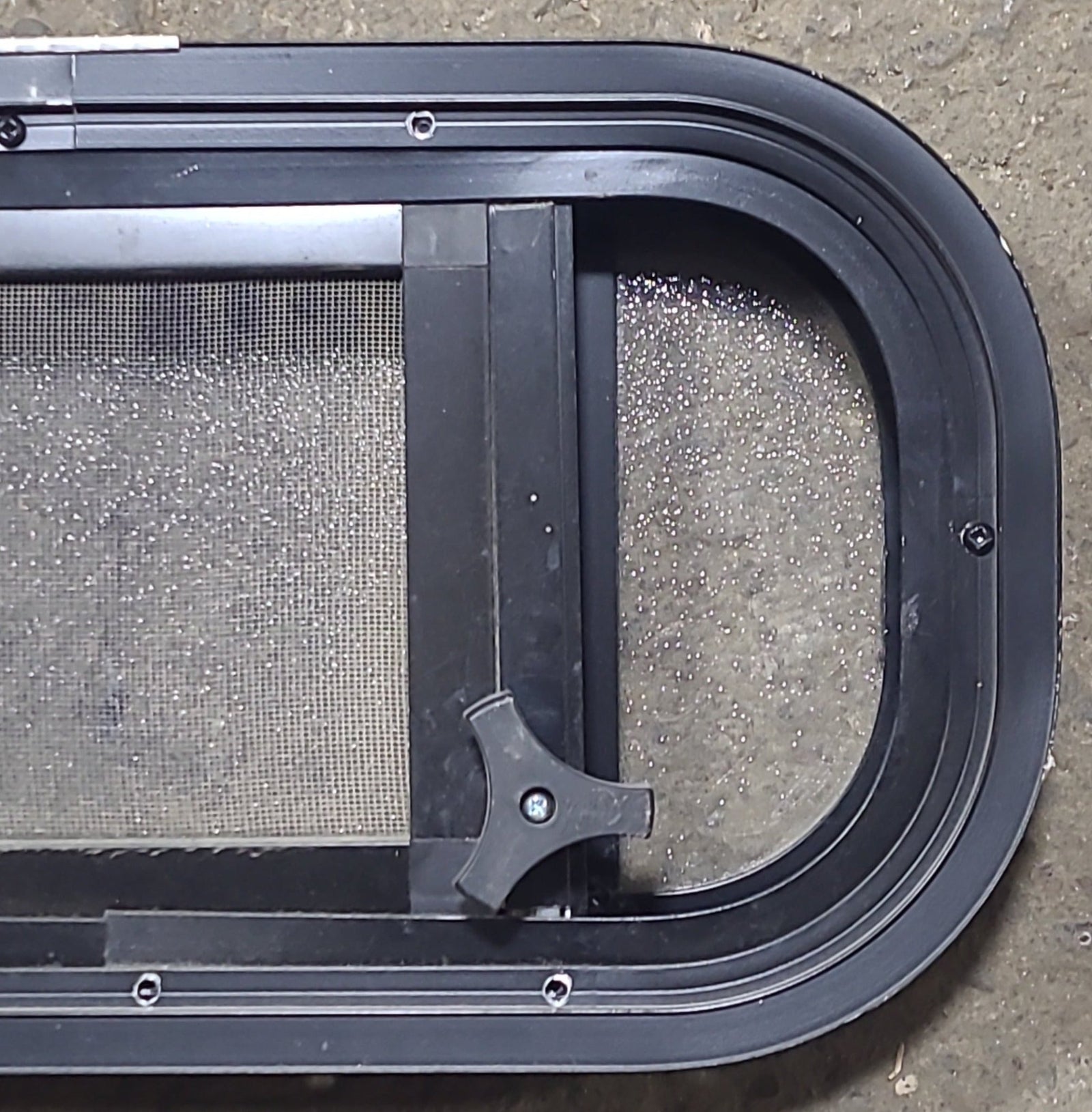 Used Black Radius Opening Window : 17 1/2