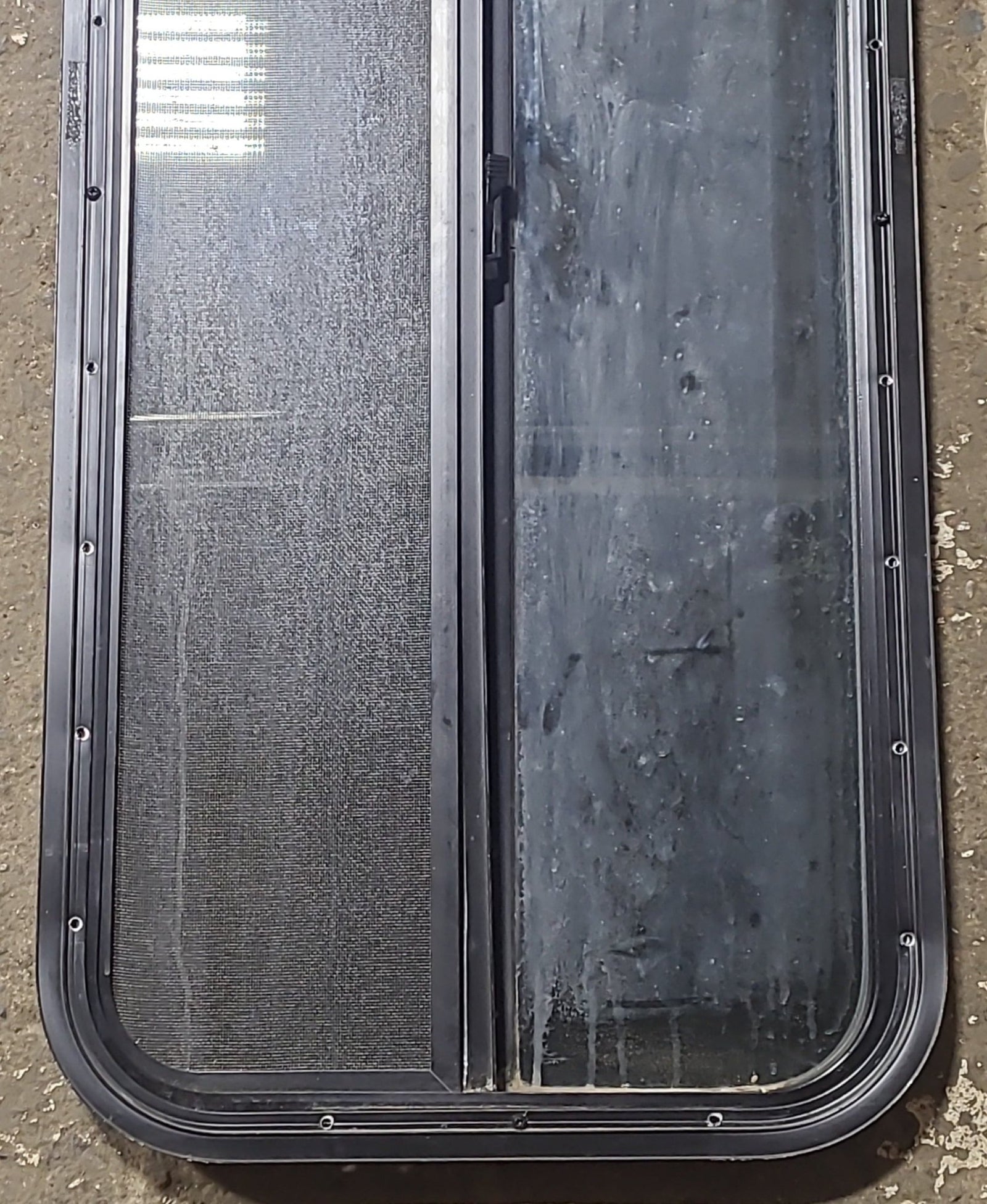 Used Black Radius Opening Window : 17 3/8