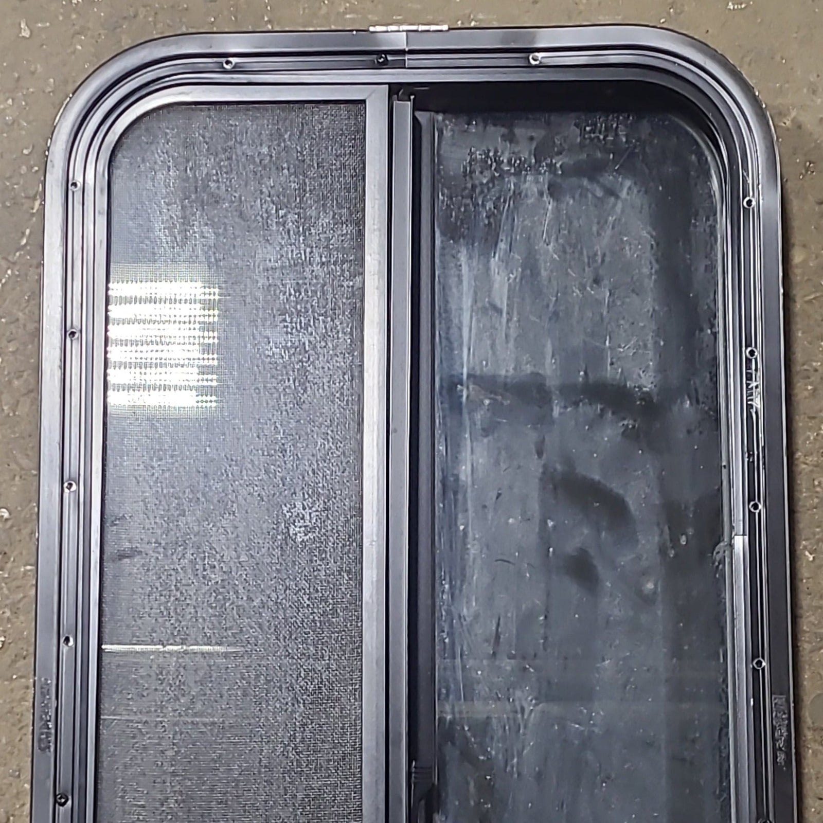 Used Black Radius Opening Window : 17 3/8