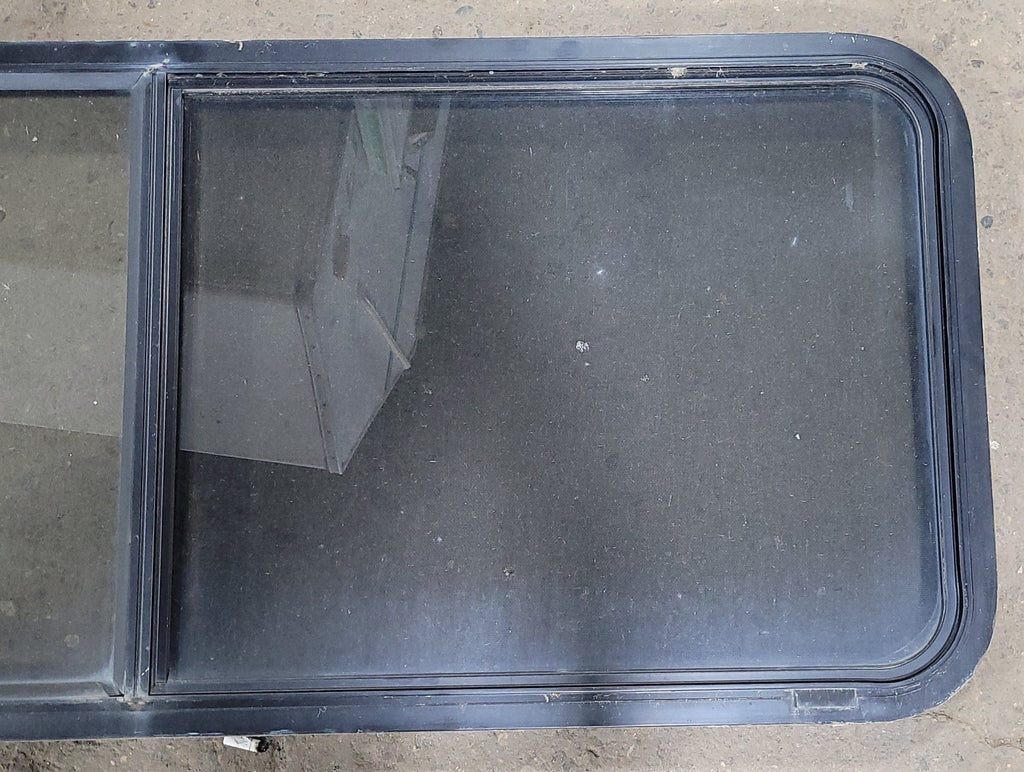 Used Black Radius Opening Window : 22" X 54 1/2" X 2" D - Young Farts RV Parts