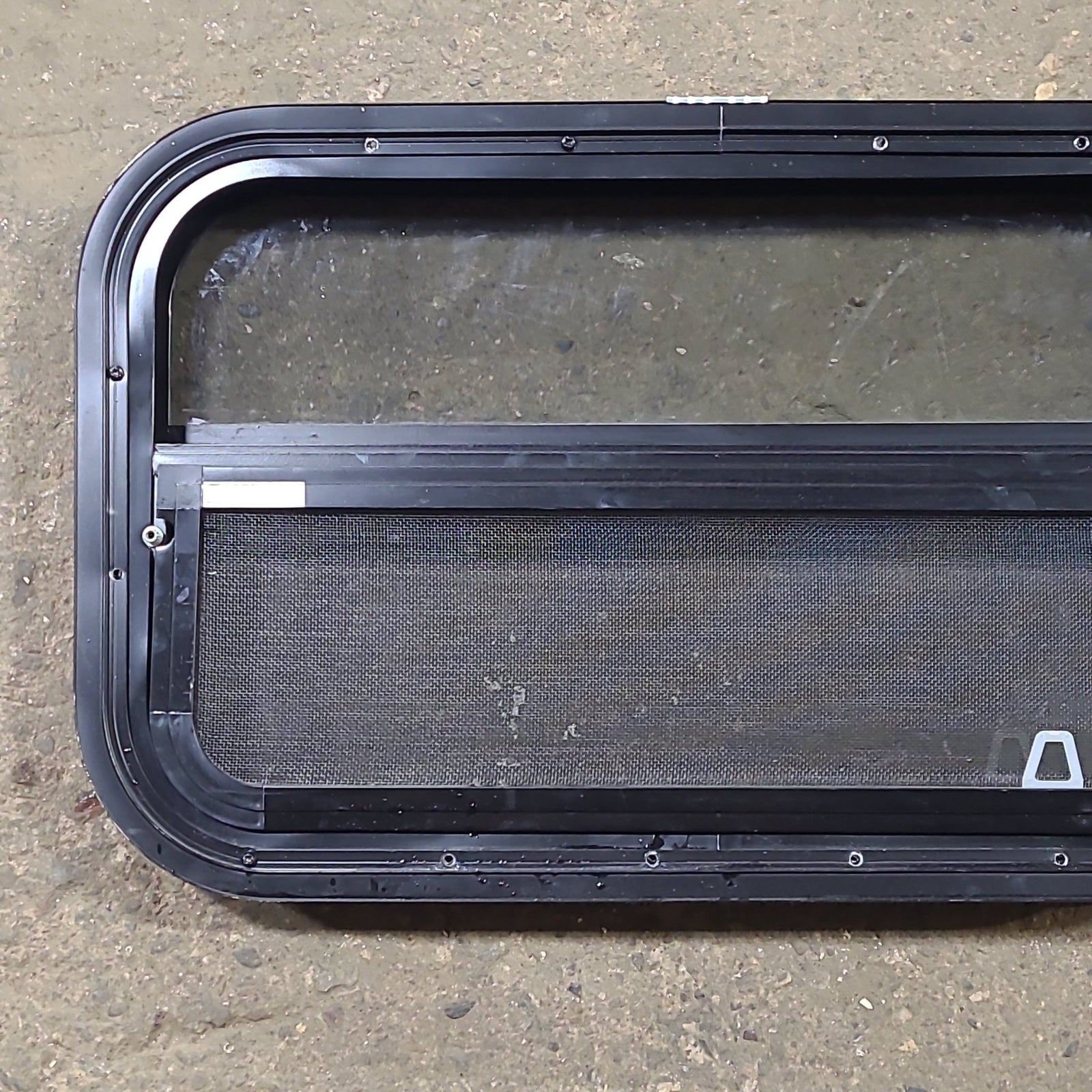 Used Black Radius Opening Window : 23 1/2