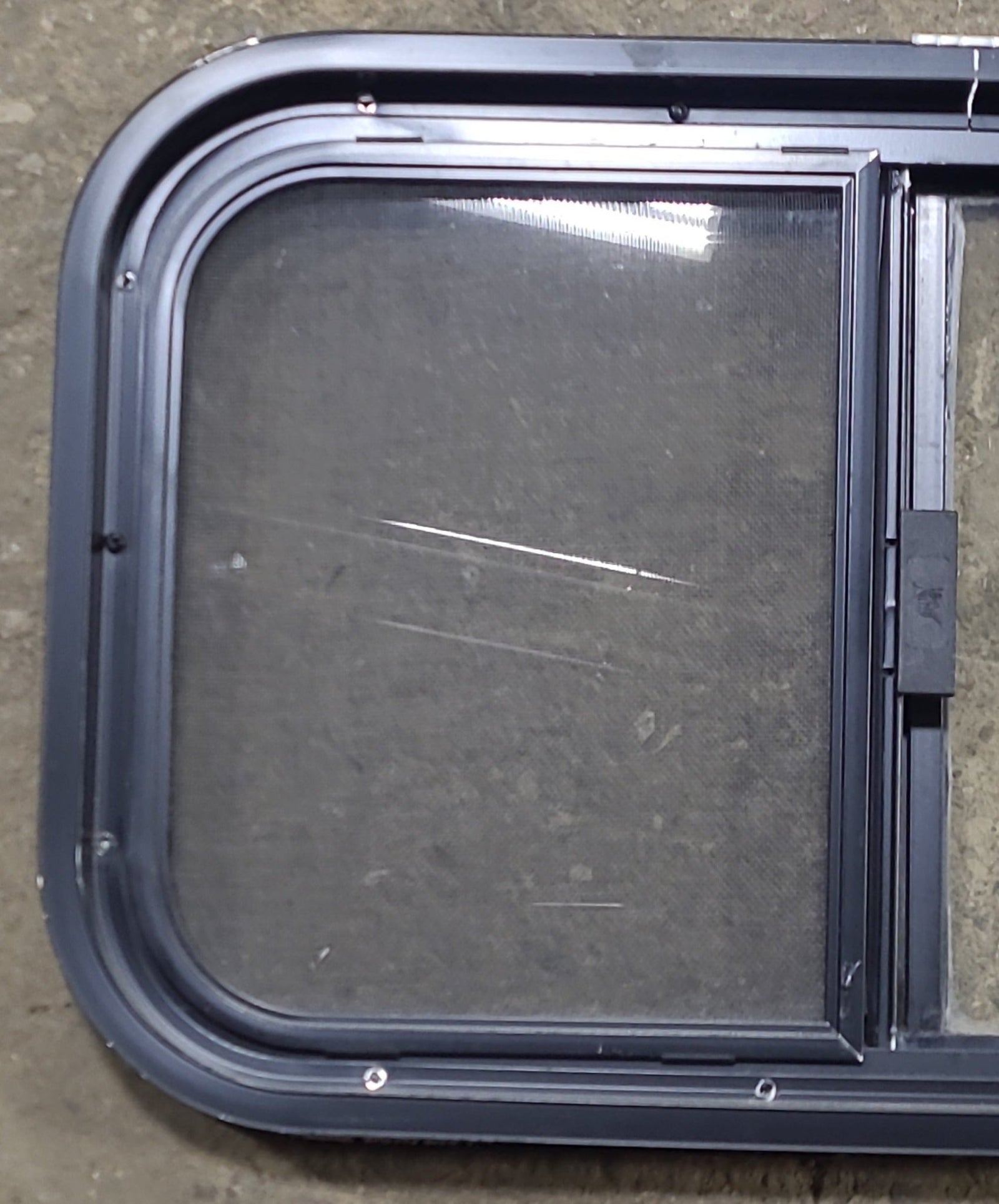 Used Black Radius Opening Window : 23 1/2