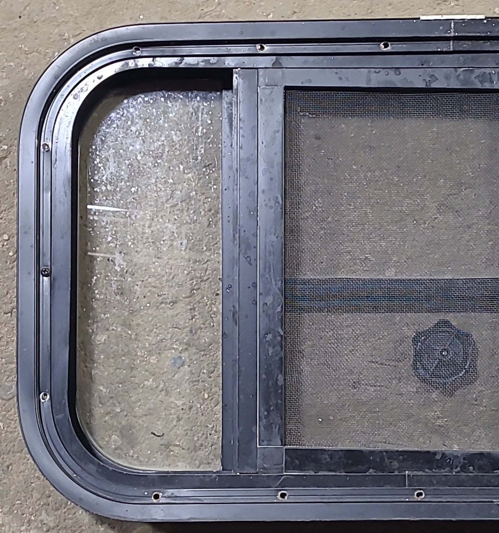 Used Black Radius Opening Window : 23 1/2