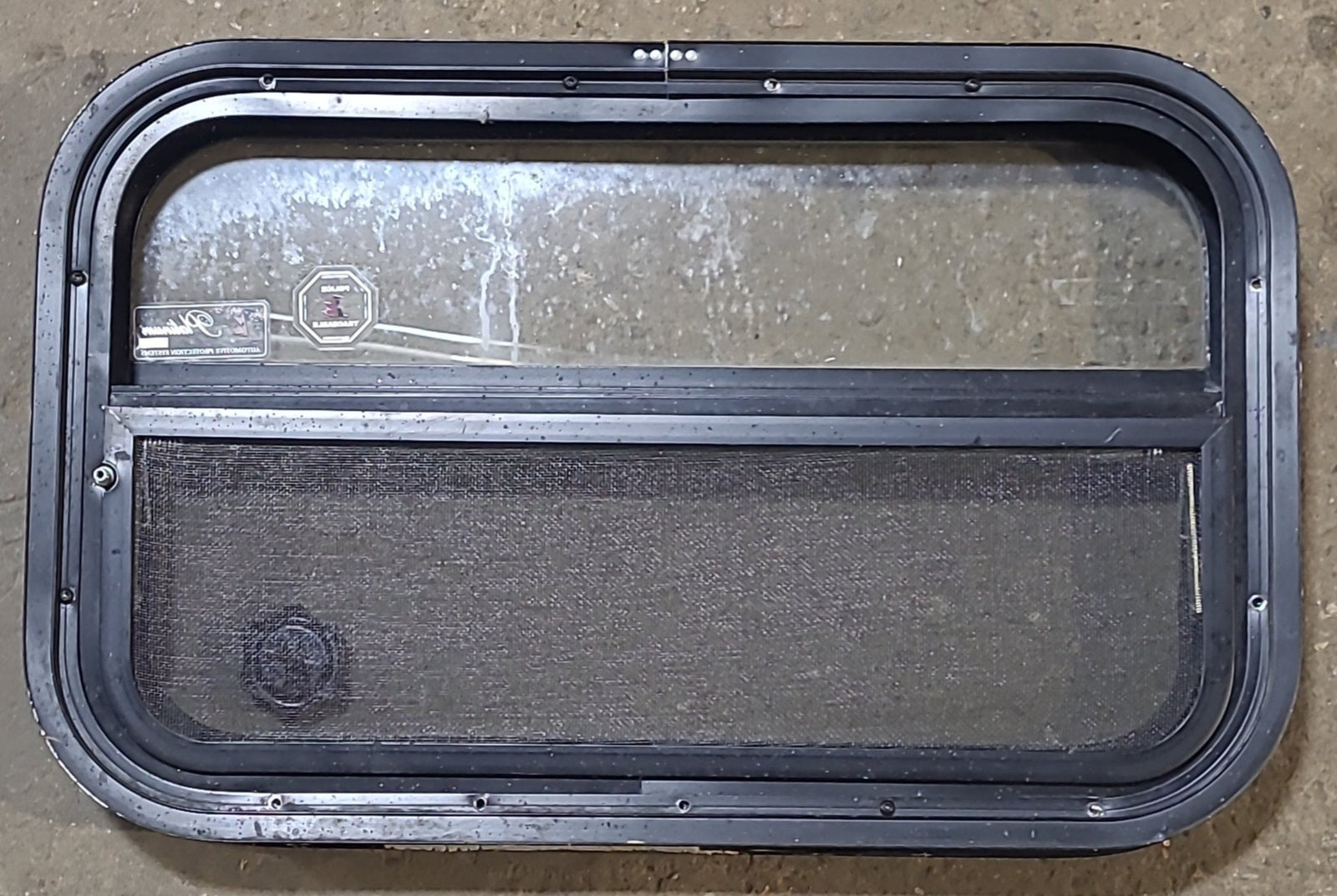 Used Black Radius Opening Window : 23 1/2