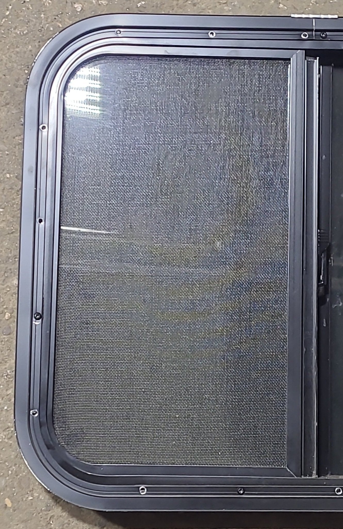 Used Black Radius Opening Window : 23 1/2