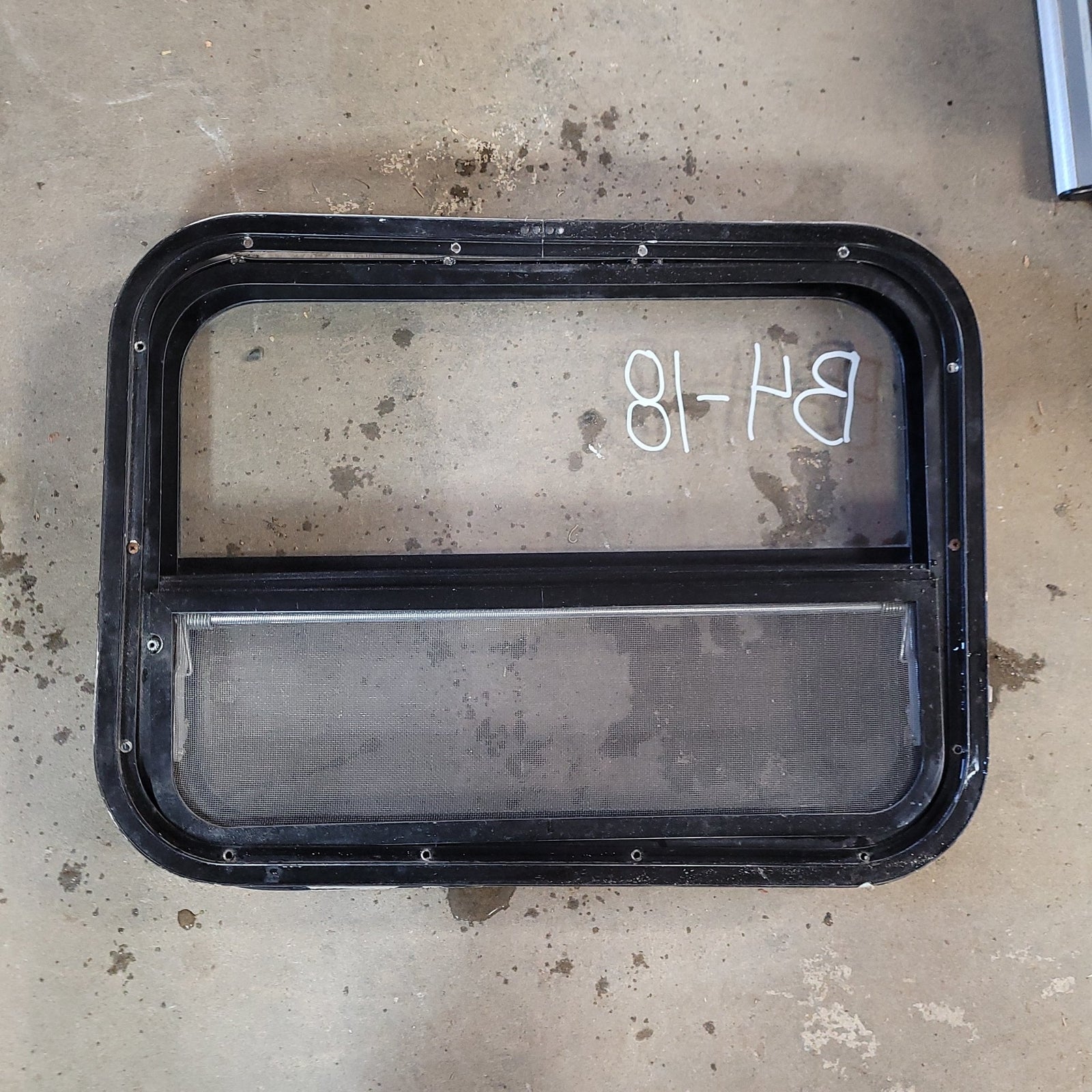 Used Black Radius Opening Window : 23 1/2 X 147 1/4 X 2