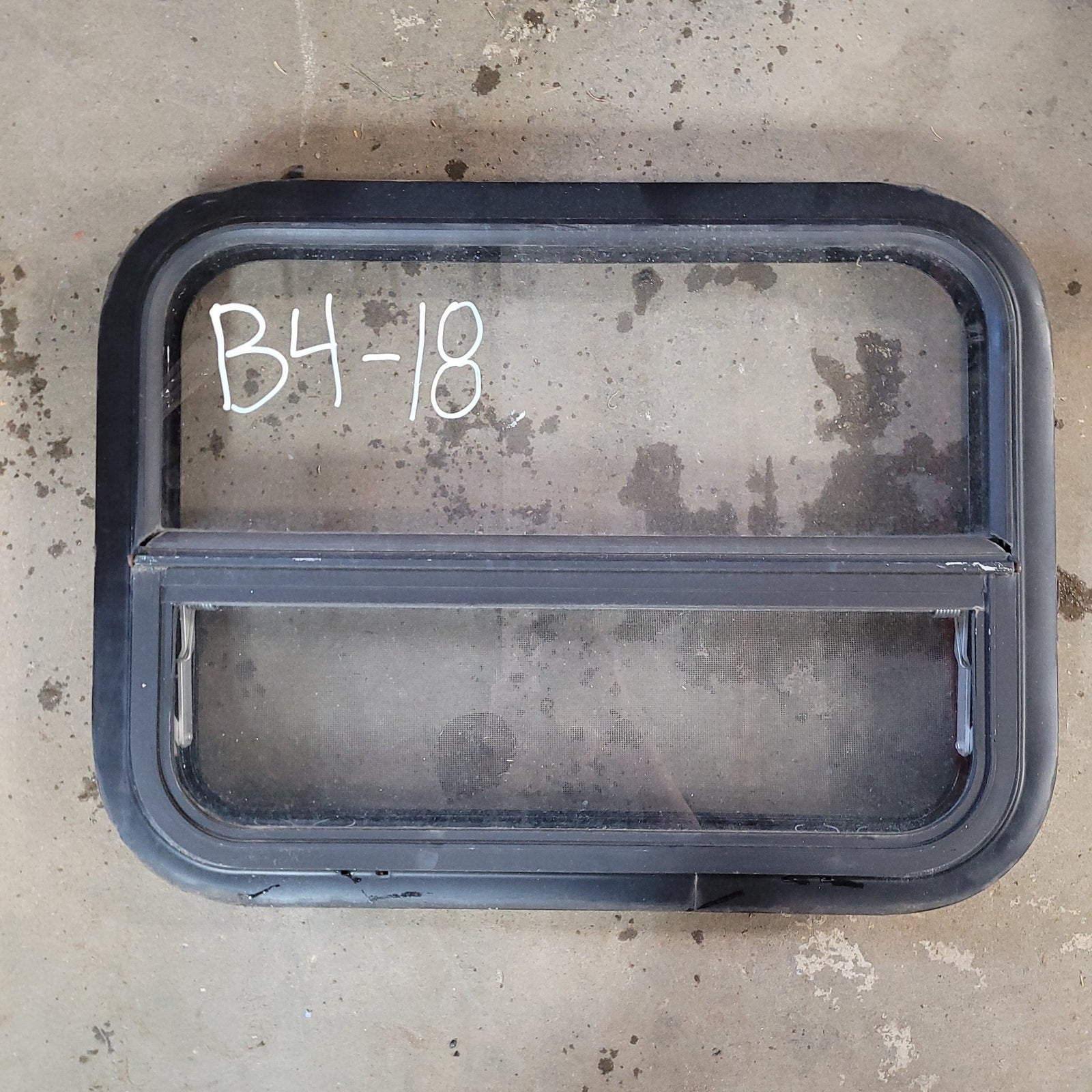 Used Black Radius Opening Window : 23 1/2 X 147 1/4 X 2