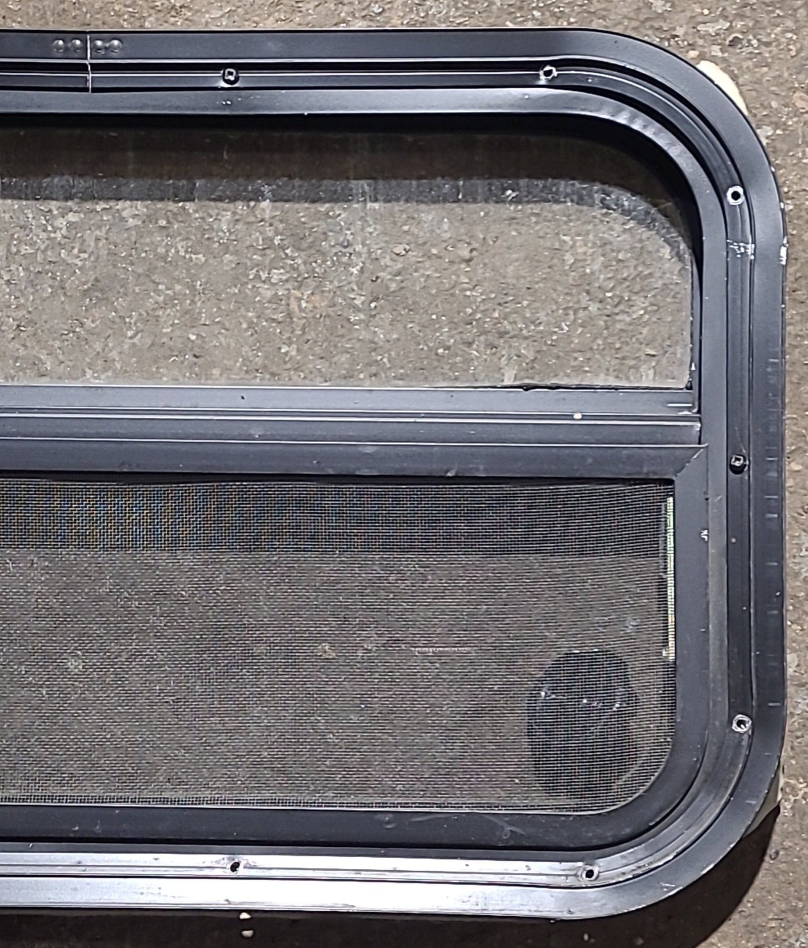 Used Black Radius Opening Window : 23 1/4