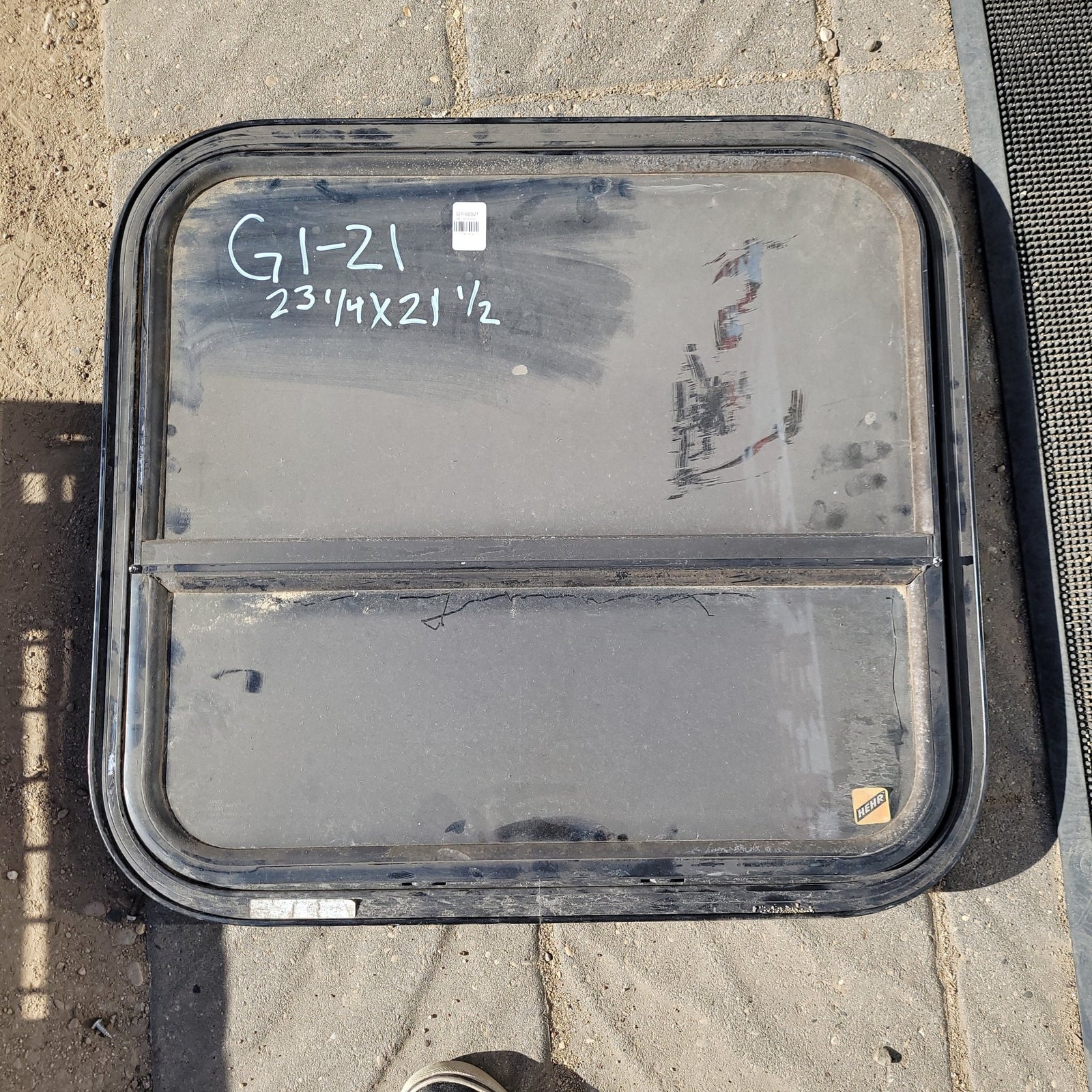 Used Black Radius Opening Window : 23 1/4 X 21 1/2 X 2