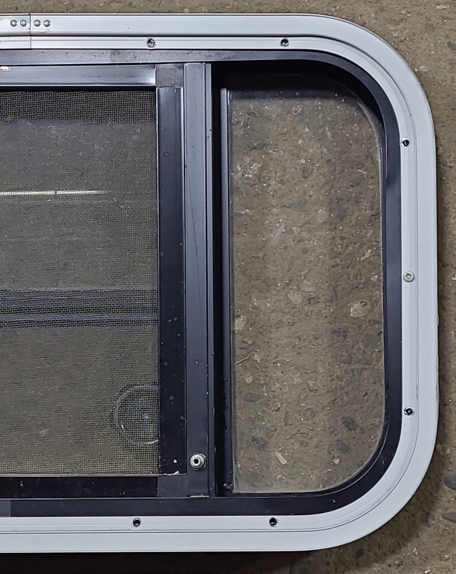 Used Black Radius Opening Window : 23 3/8
