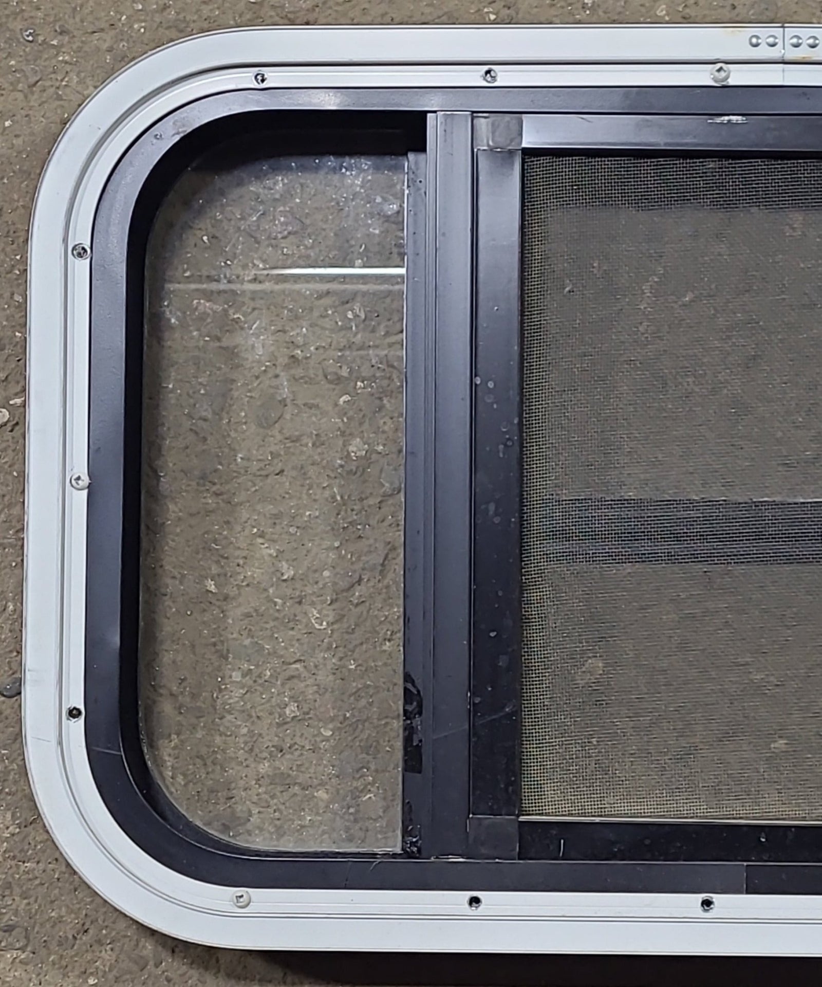 Used Black Radius Opening Window : 23 3/8