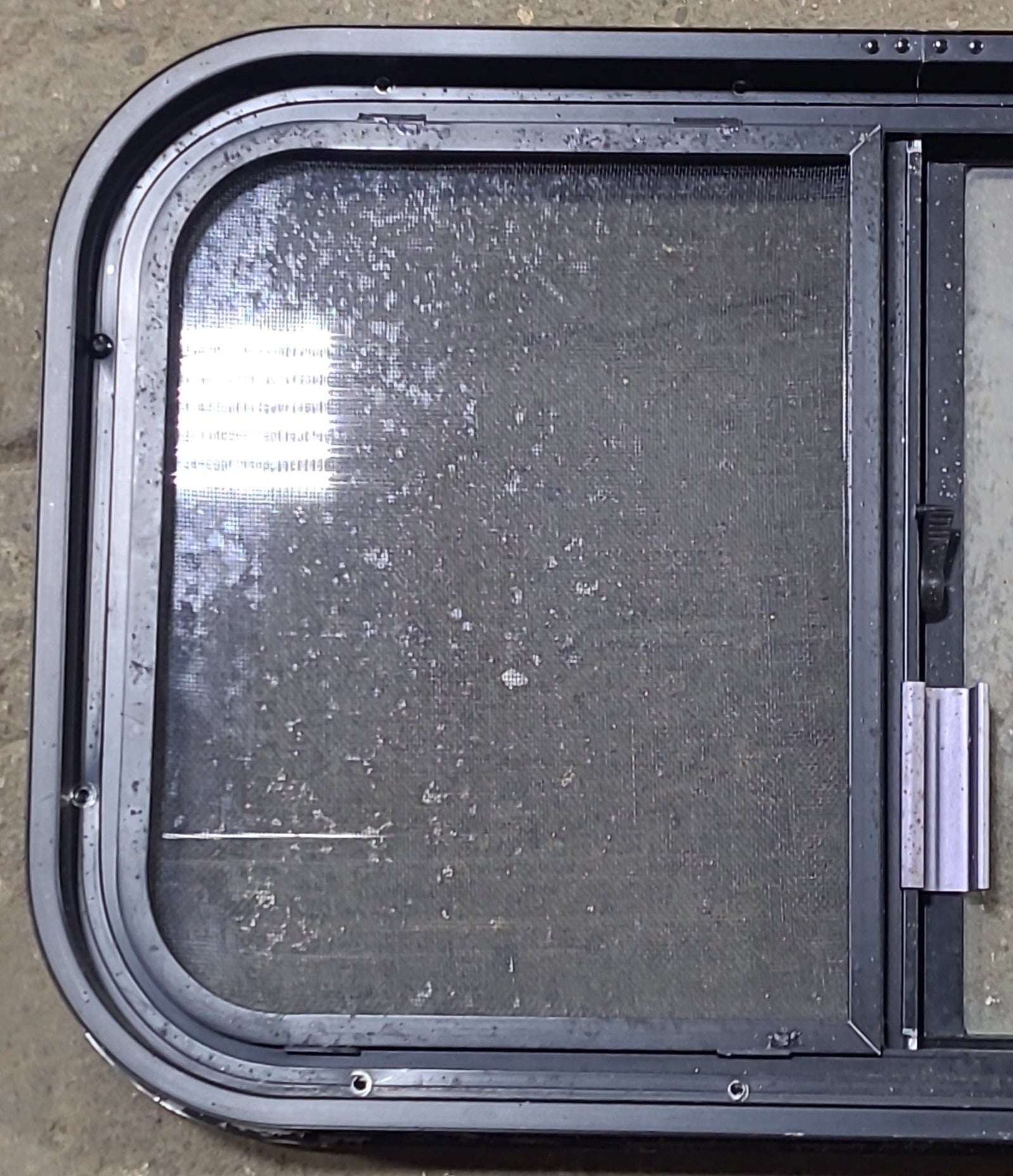 Used Black Radius Opening Window : 24 1/2