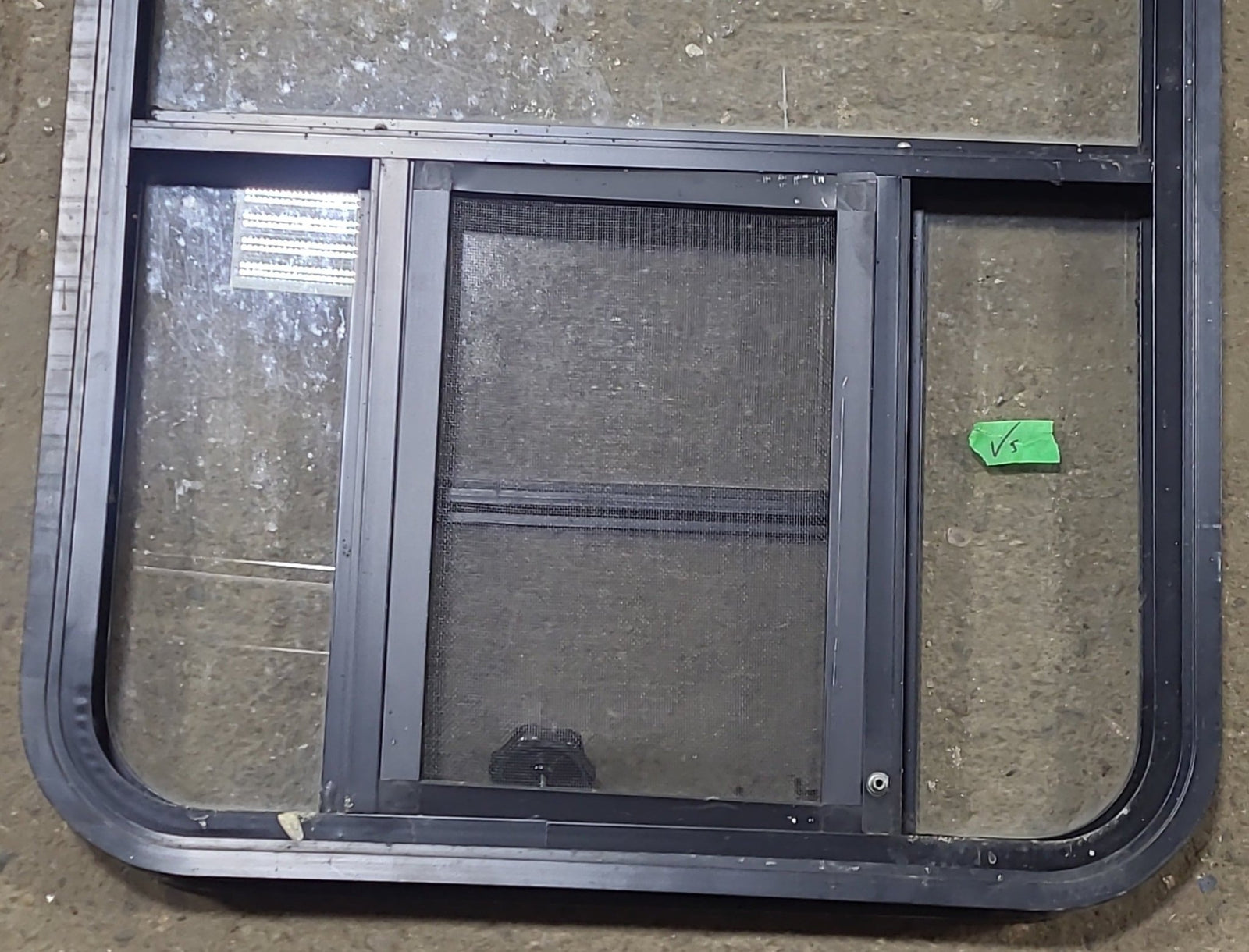 Used Black Radius Opening Window : 24 1/2