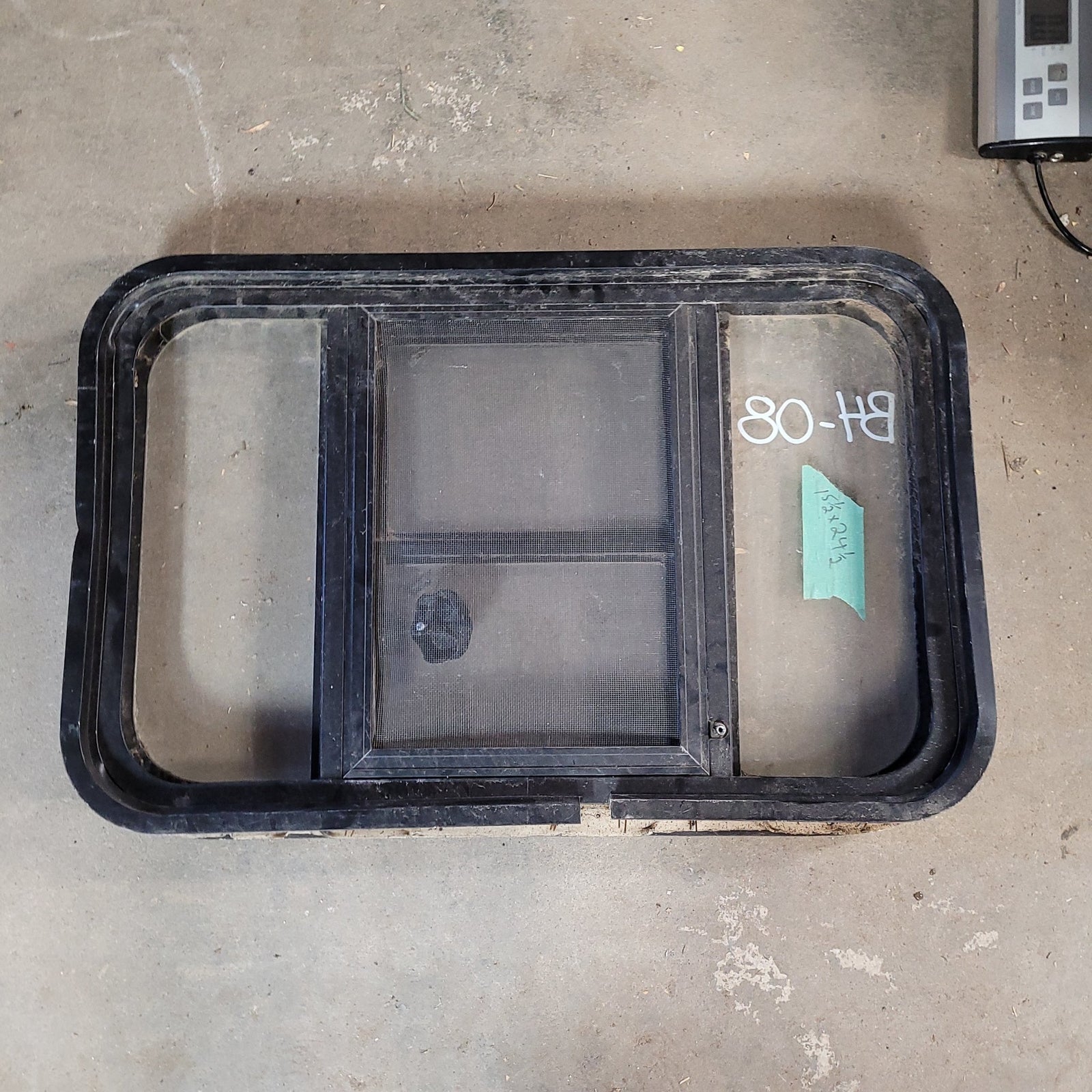 Used Black Radius Opening Window : 24 1/2 X 15 1/2 X 2