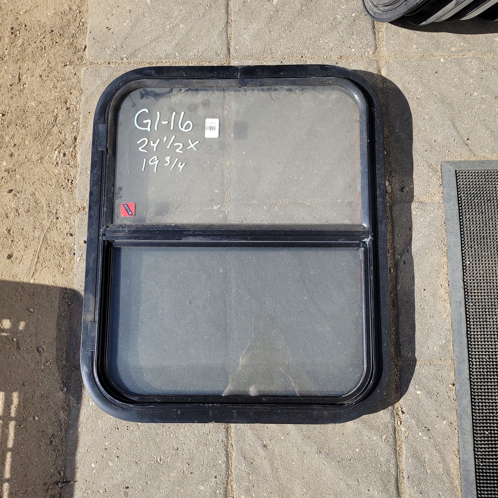 Used Black Radius Opening Window : 24 1/2 X 19 3/4 X 2