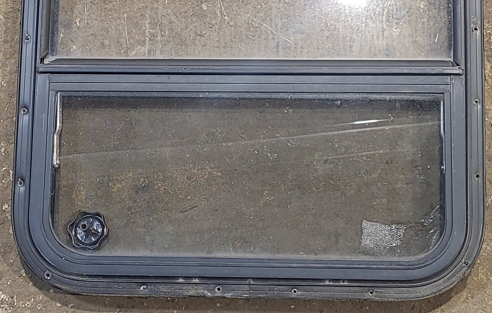 Used Black Radius Opening Window : 24 1/4