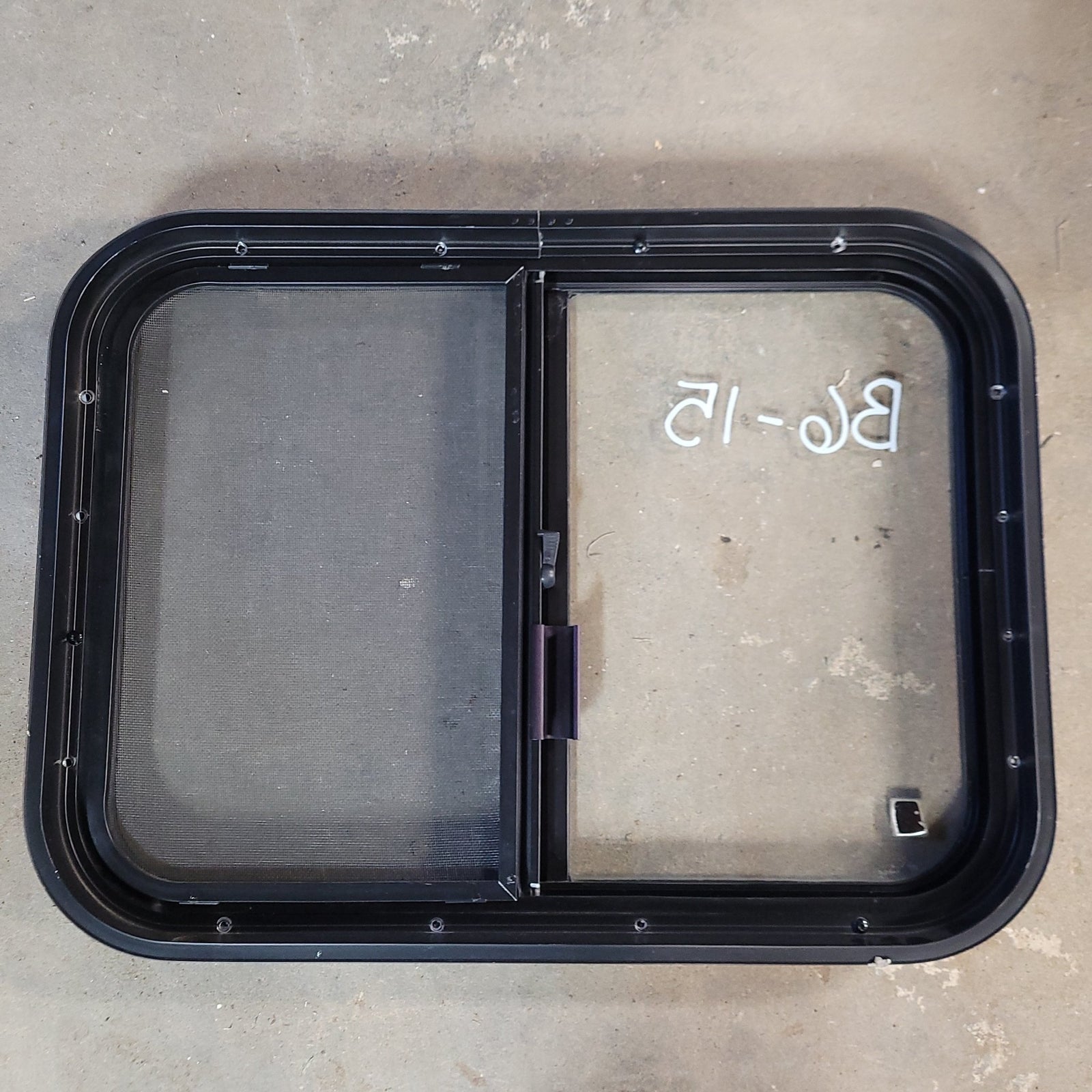 Used Black Radius Opening Window : 24 1/4 X 18 X 2