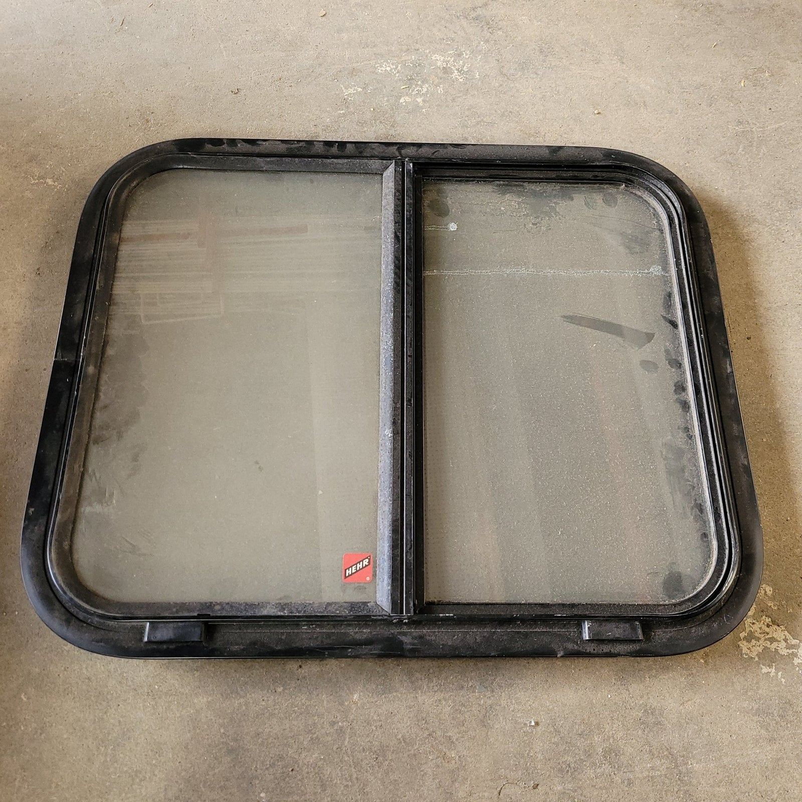 Used Black Radius Opening Window : 24 1/4 X 19 3/4 X 2
