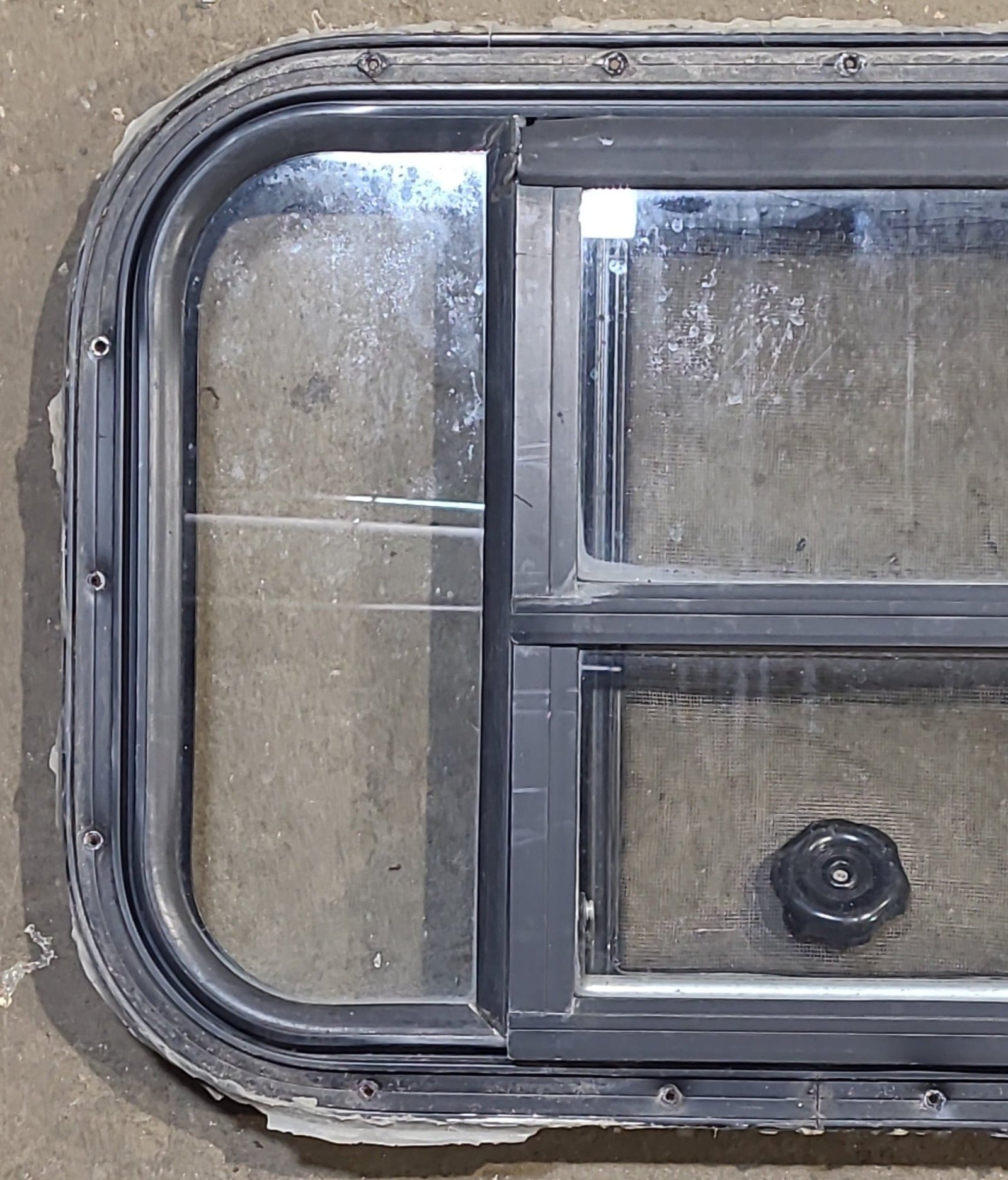 Used Black Radius Opening Window : 24 3/4