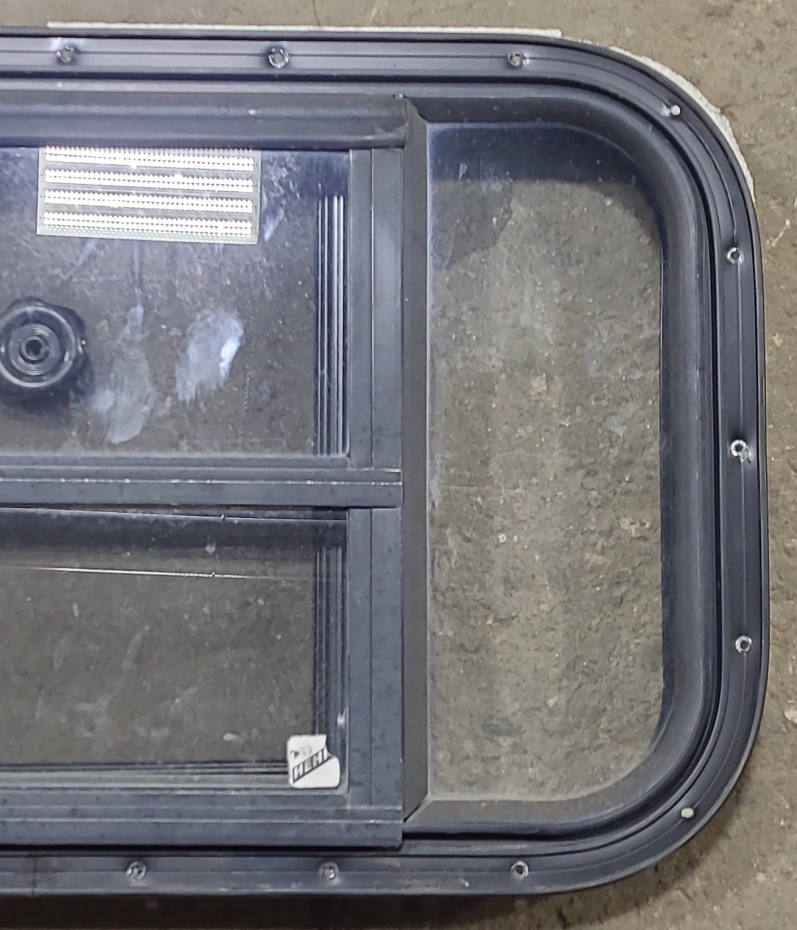 Used Black Radius Opening Window : 24 3/4