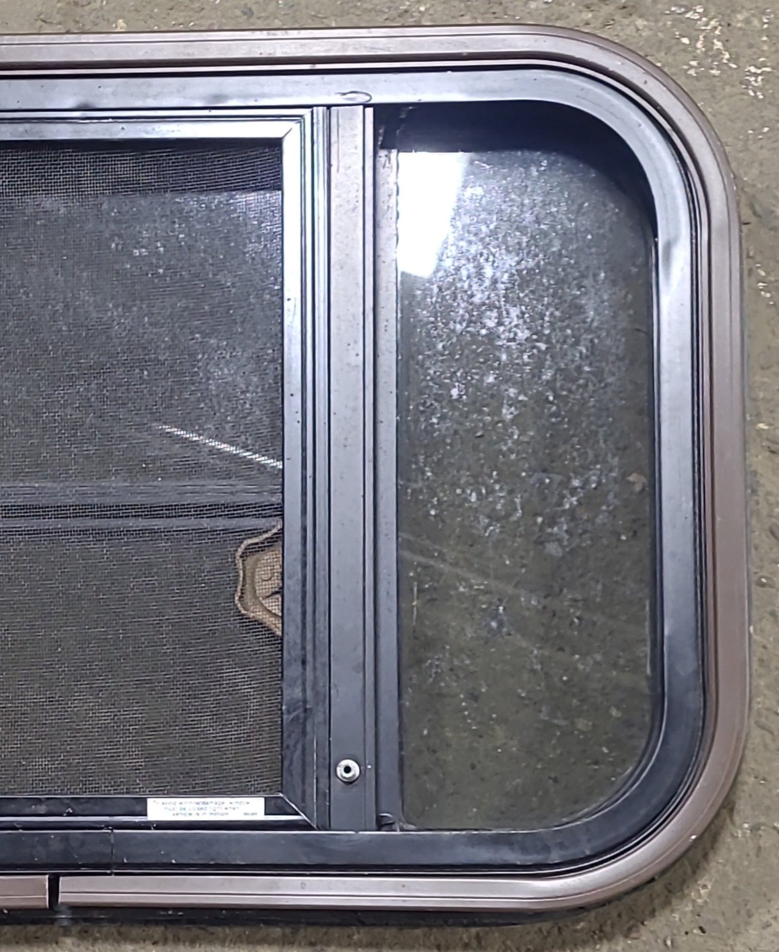 Used Black Radius Opening Window : 24 3/4