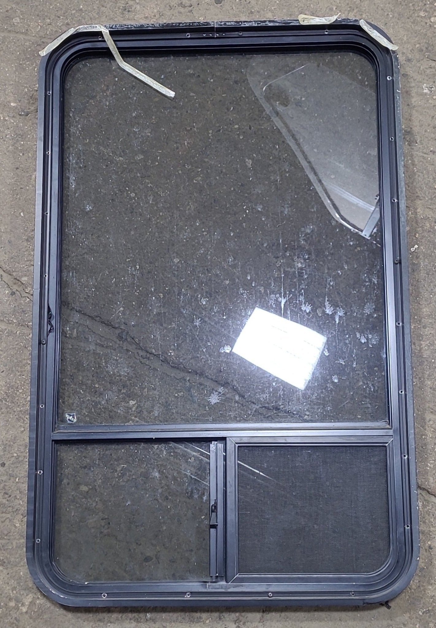 Used Black Radius Opening Window : 25 3/4