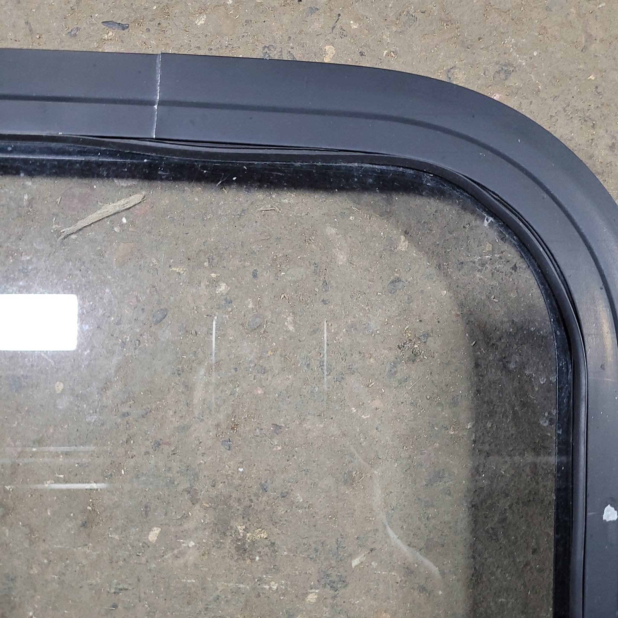 Used Black Radius Opening Window : 25 3/4" X 47 3/4" X 2" D - Young Farts RV Parts