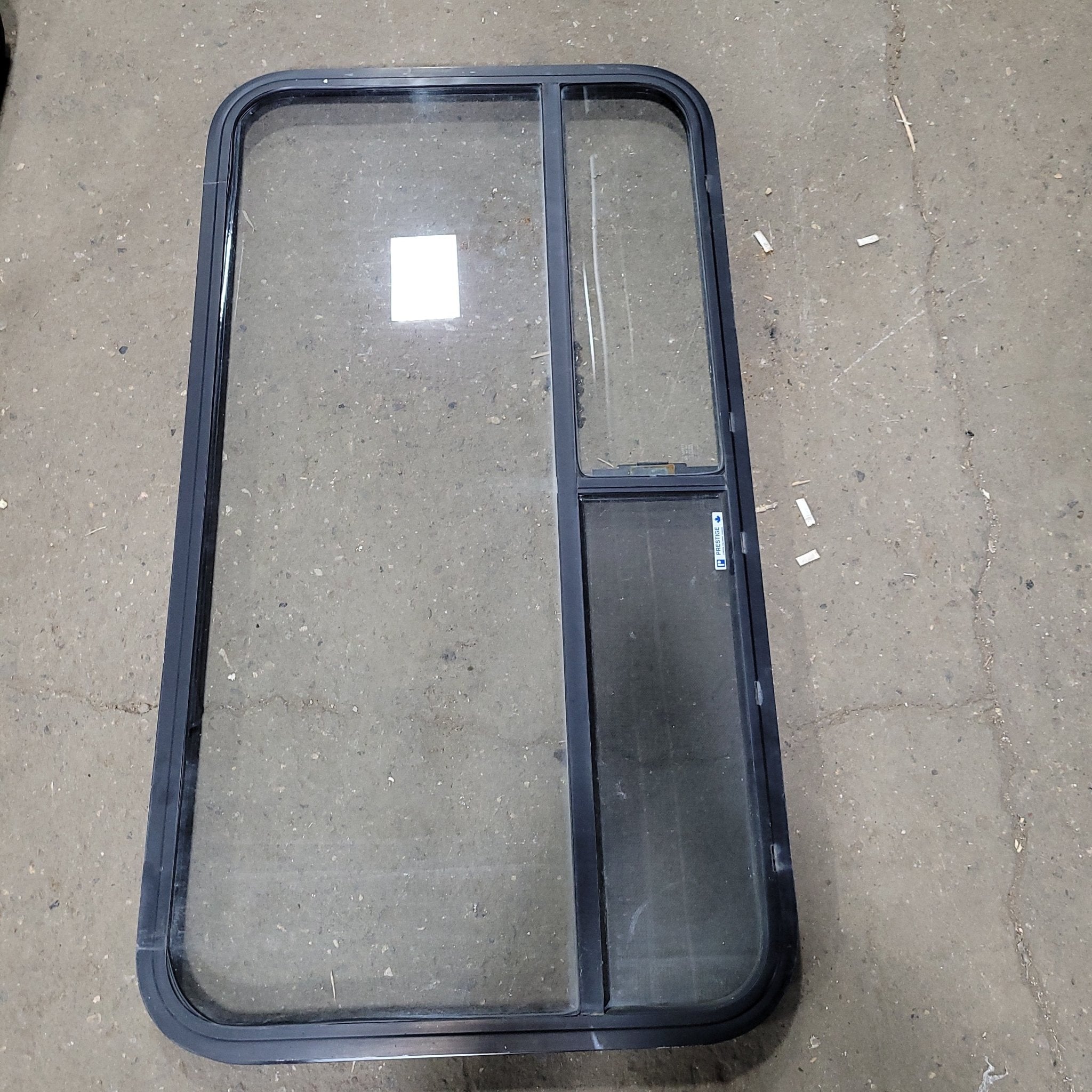 Used Black Radius Opening Window : 25 3/4" X 47 3/4" X 2" D - Young Farts RV Parts