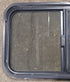 Used Black Radius Opening Window : 29 1/2" W x 17 1/2" H x 1 3/4" D - Young Farts RV Parts