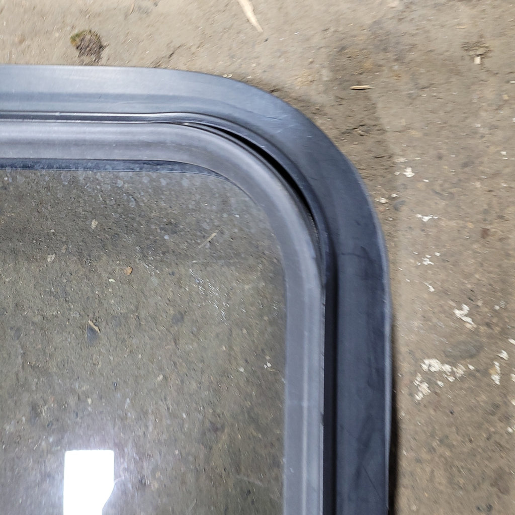 Used Black Radius Opening Window : 29 3/4" X 47 1/2" X 2" D - Young Farts RV Parts