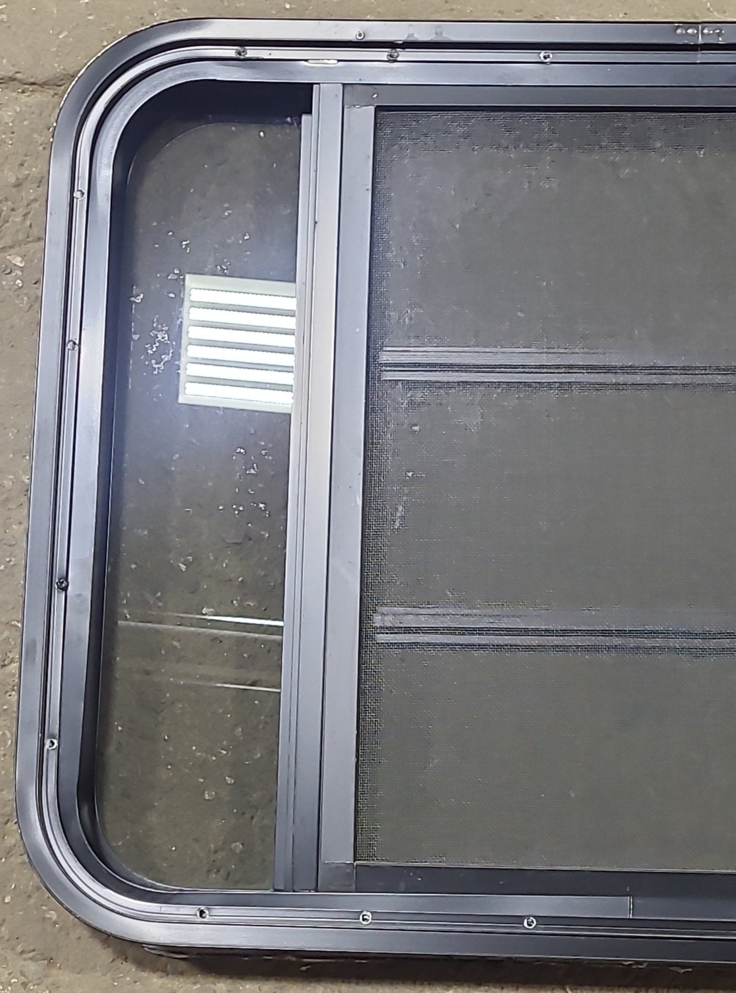 Used Black Radius Opening Window : 29 3/8