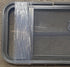 Used Black Radius Opening Window : 31 3/4" W x 16 1/2" H x 1 7/8" D - Young Farts RV Parts