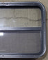 Used Black Radius Opening Window : 35 1/2" W x 21 1/2" H x 2" D - Young Farts RV Parts