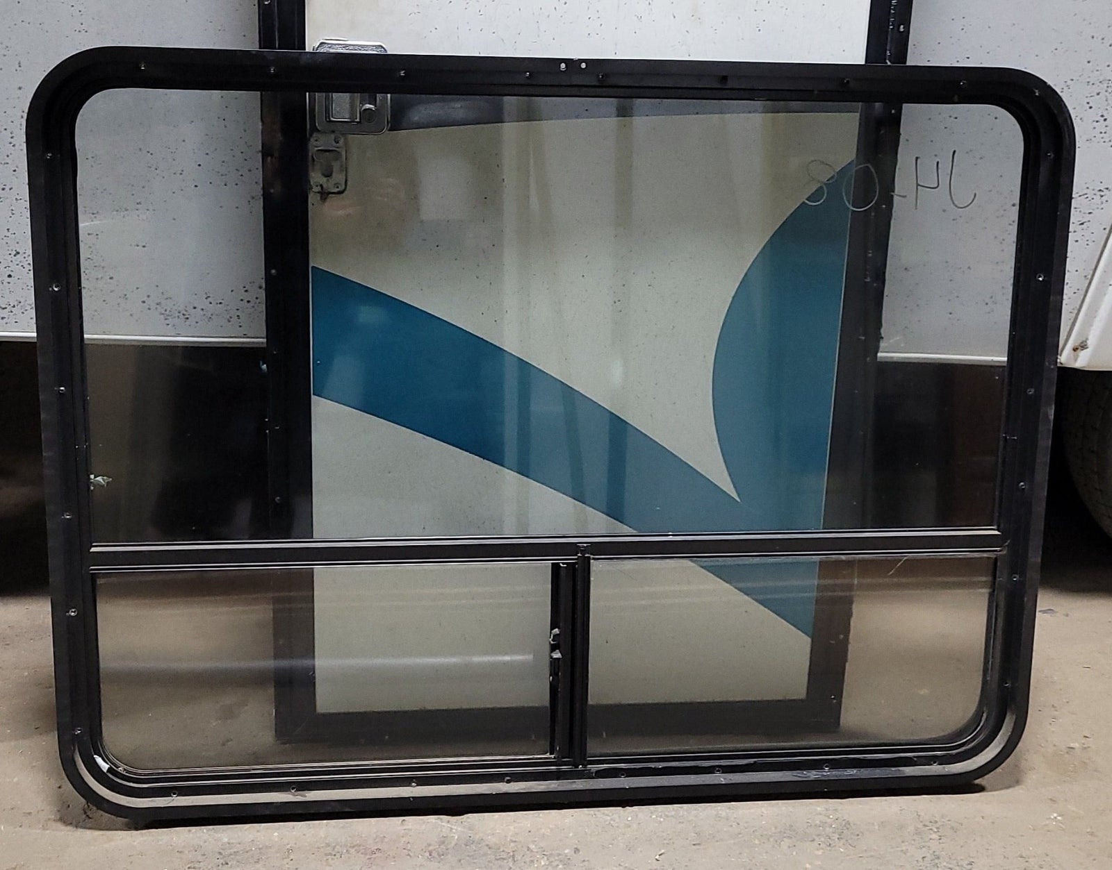 Used Black Radius Opening Window : 35 3/4