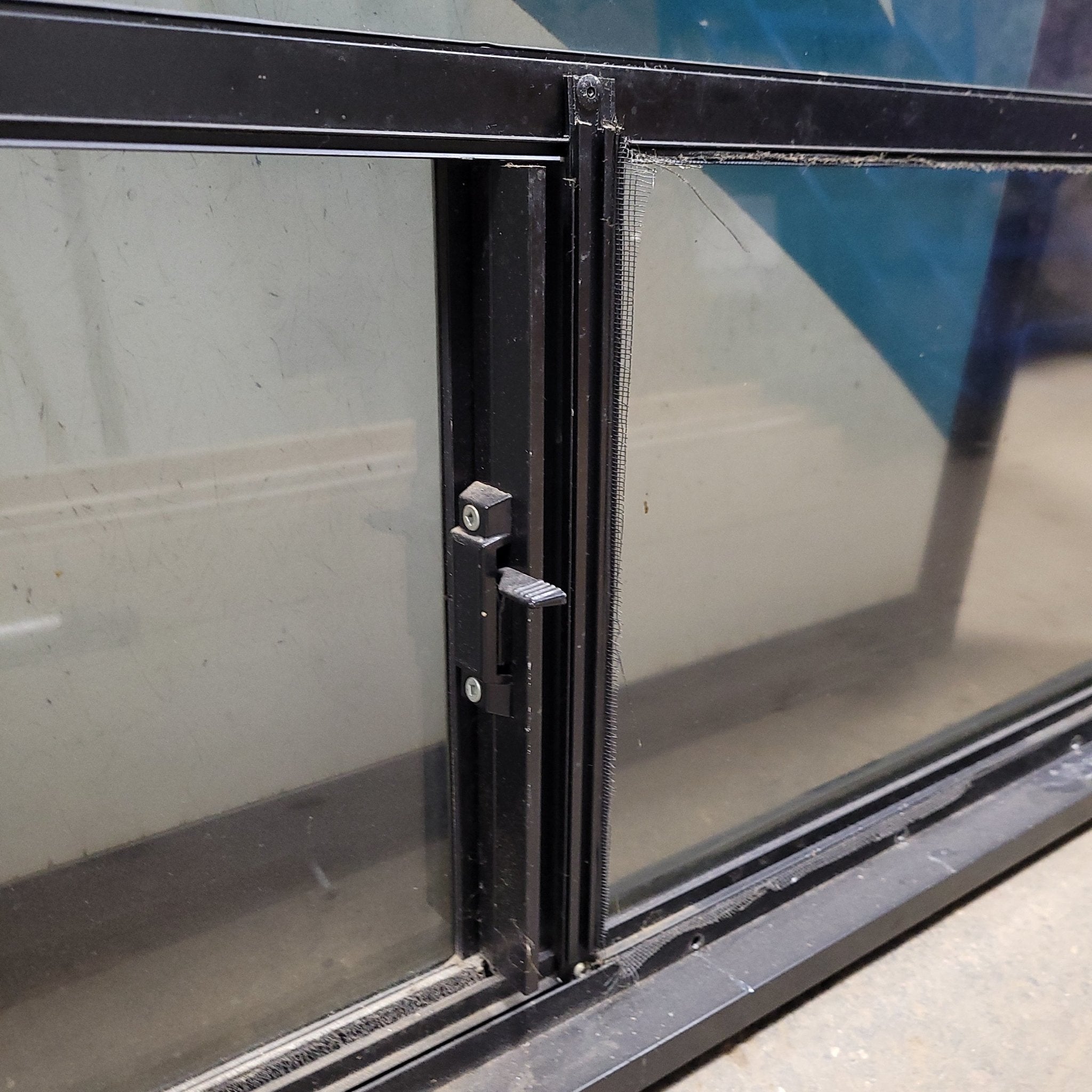 Used Black Radius Opening Window : 35 3/4" X 48 1/4" X 2" D - Young Farts RV Parts