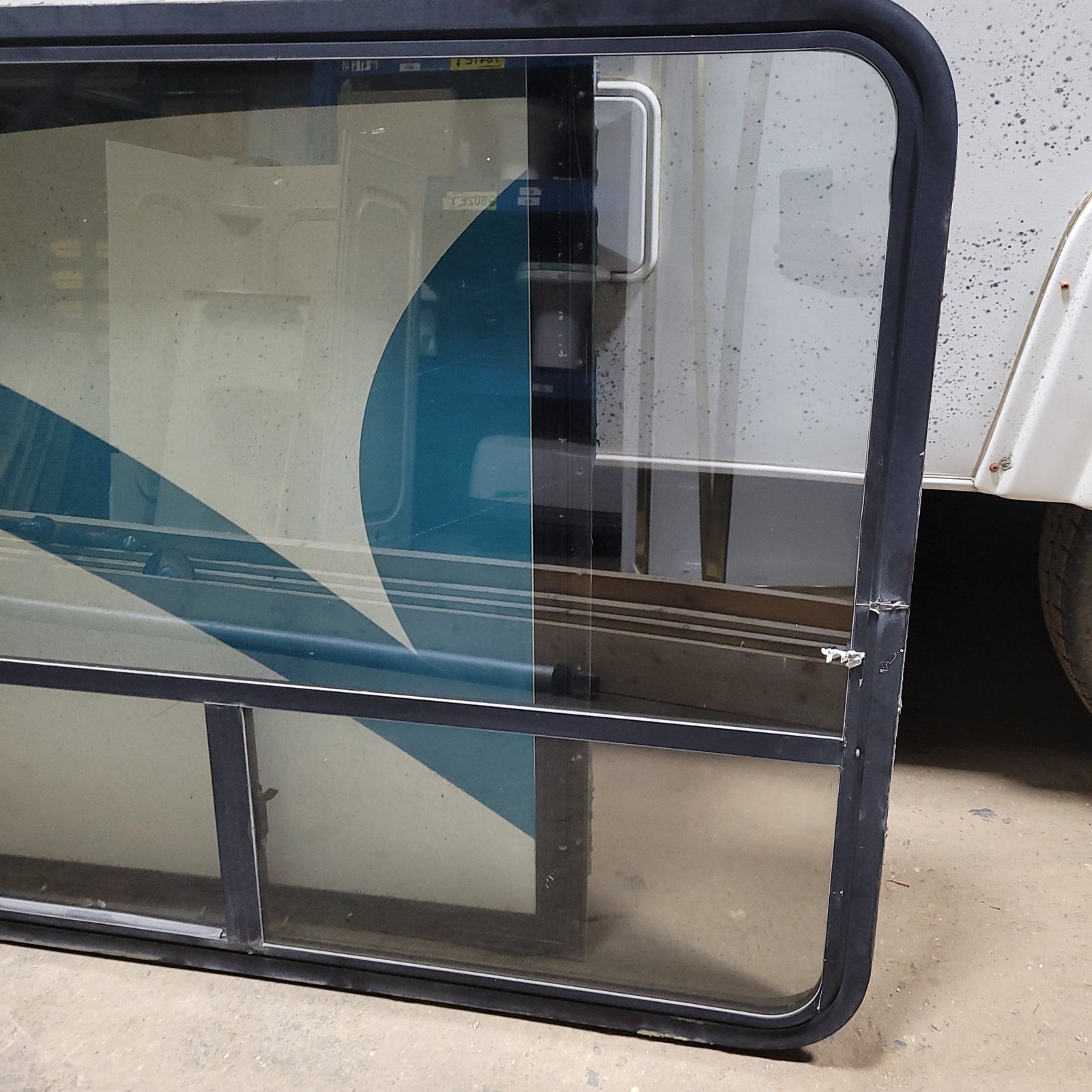 Used Black Radius Opening Window : 35 3/4