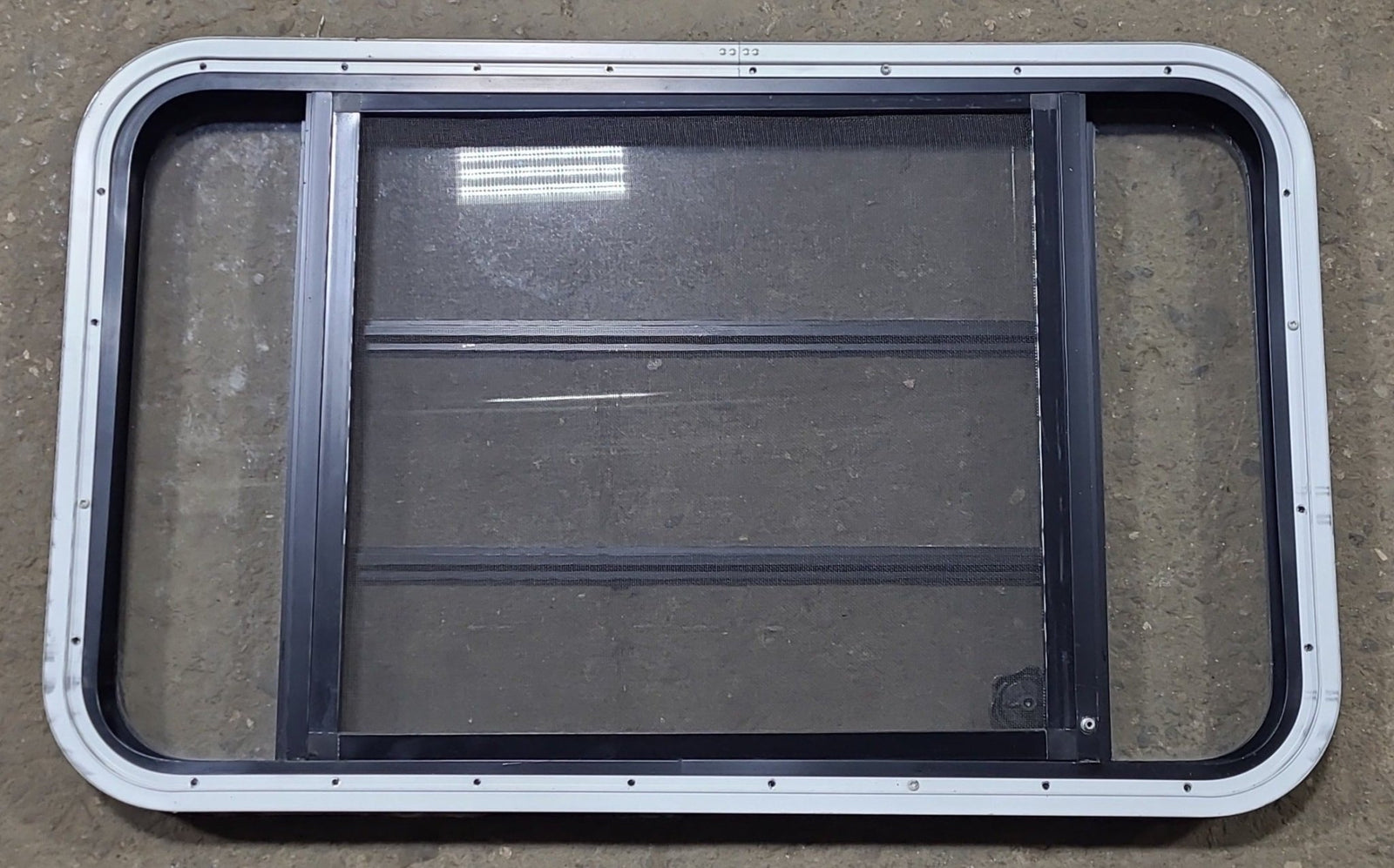 Used Black Radius Opening Window : 35 3/8