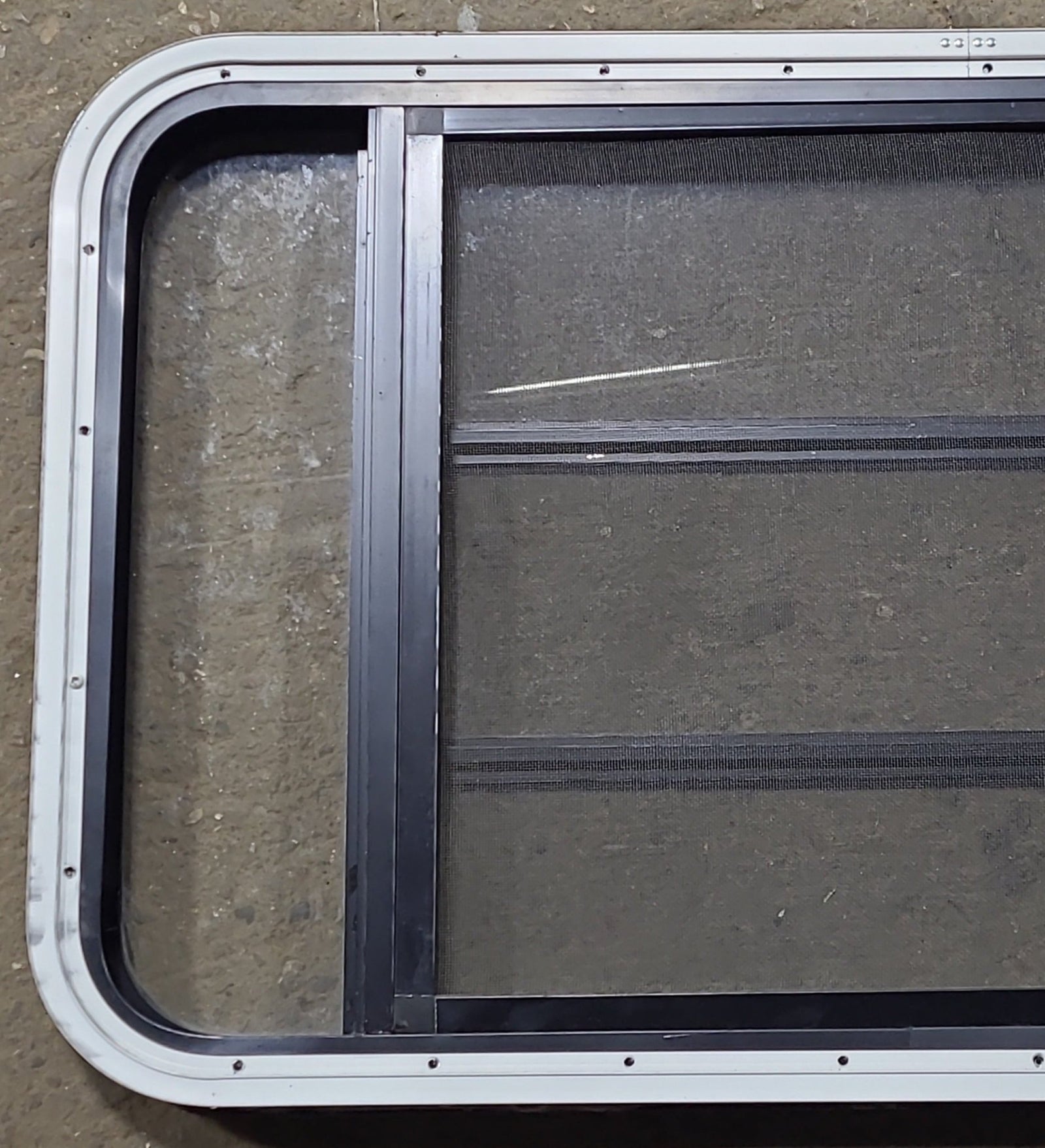 Used Black Radius Opening Window : 35 3/8