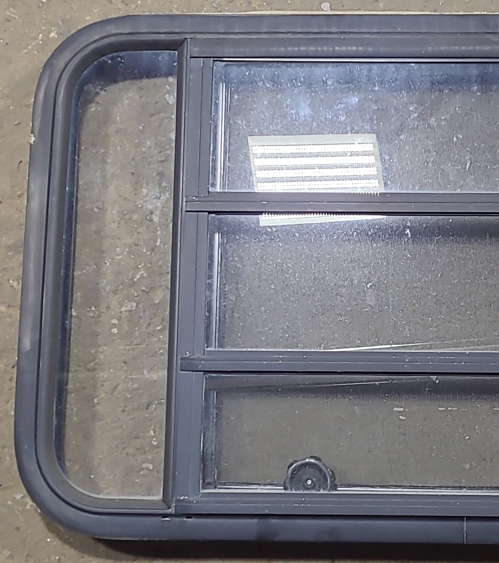 Used Black Radius Opening Window : 35 3/8