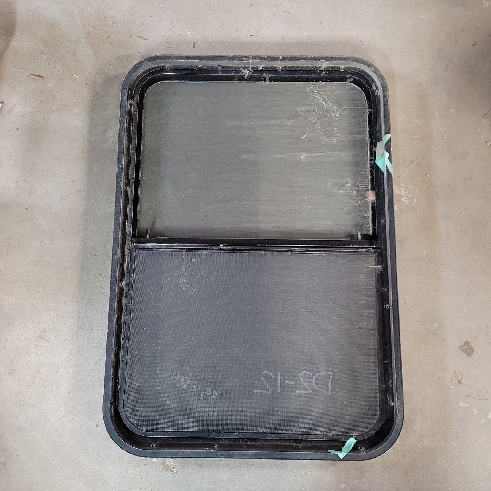 Used Black Radius Opening Window : 35 X 24 X 2