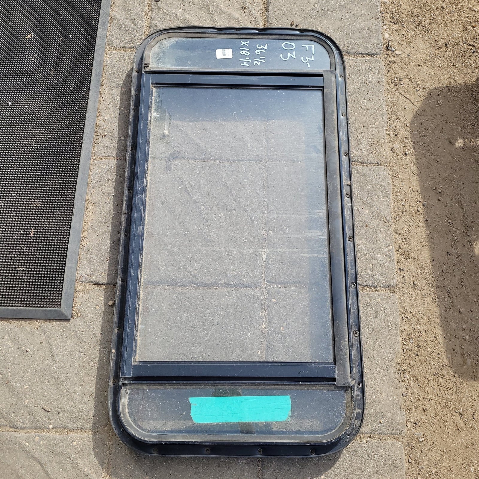 Used Black Radius Opening Window : 36 1/2 X 18 1/4 X 2