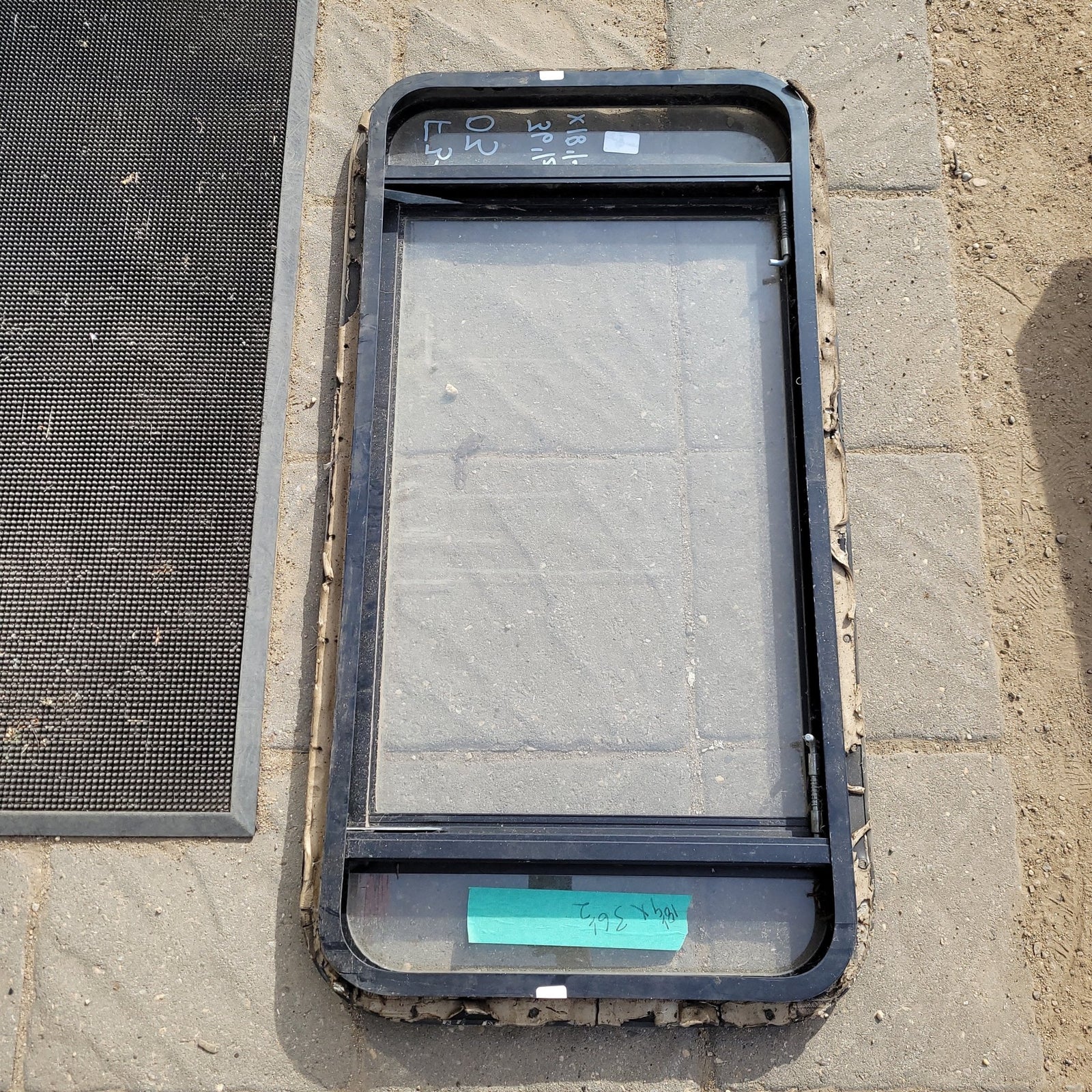 Used Black Radius Opening Window : 36 1/2 X 18 1/4 X 2