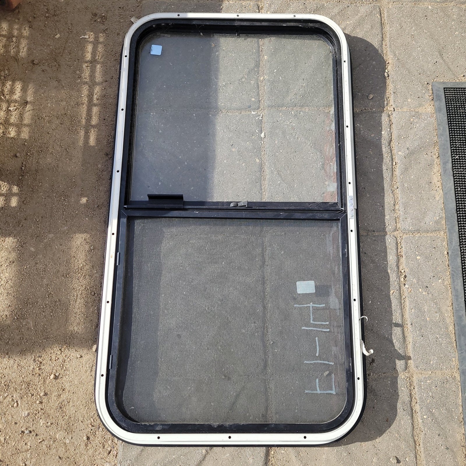 Used Black Radius Opening Window : 36 1/4 X 19 3/4 X 2