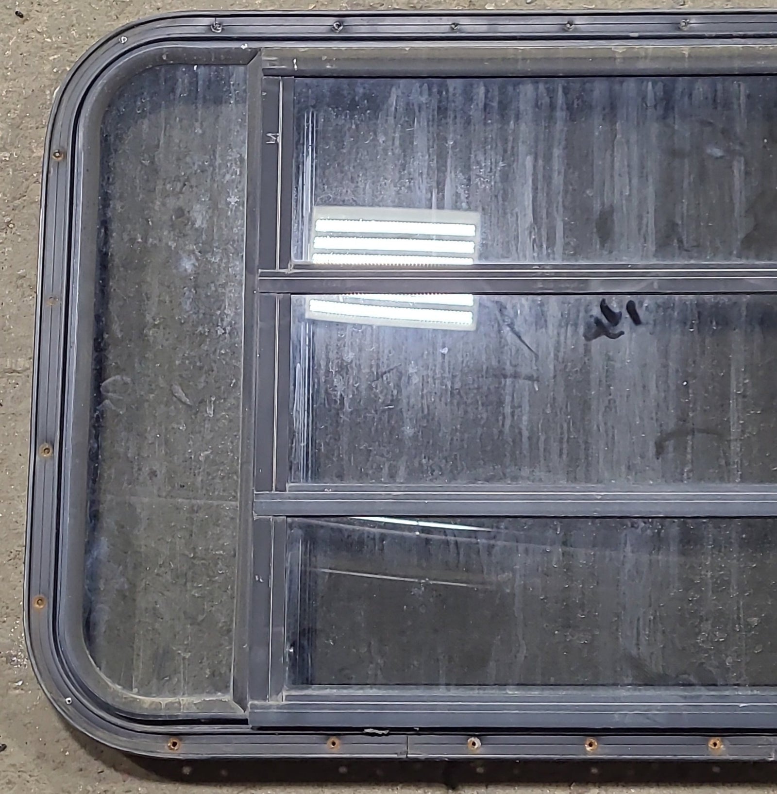 Used Black Radius Opening Window : 36 3/4