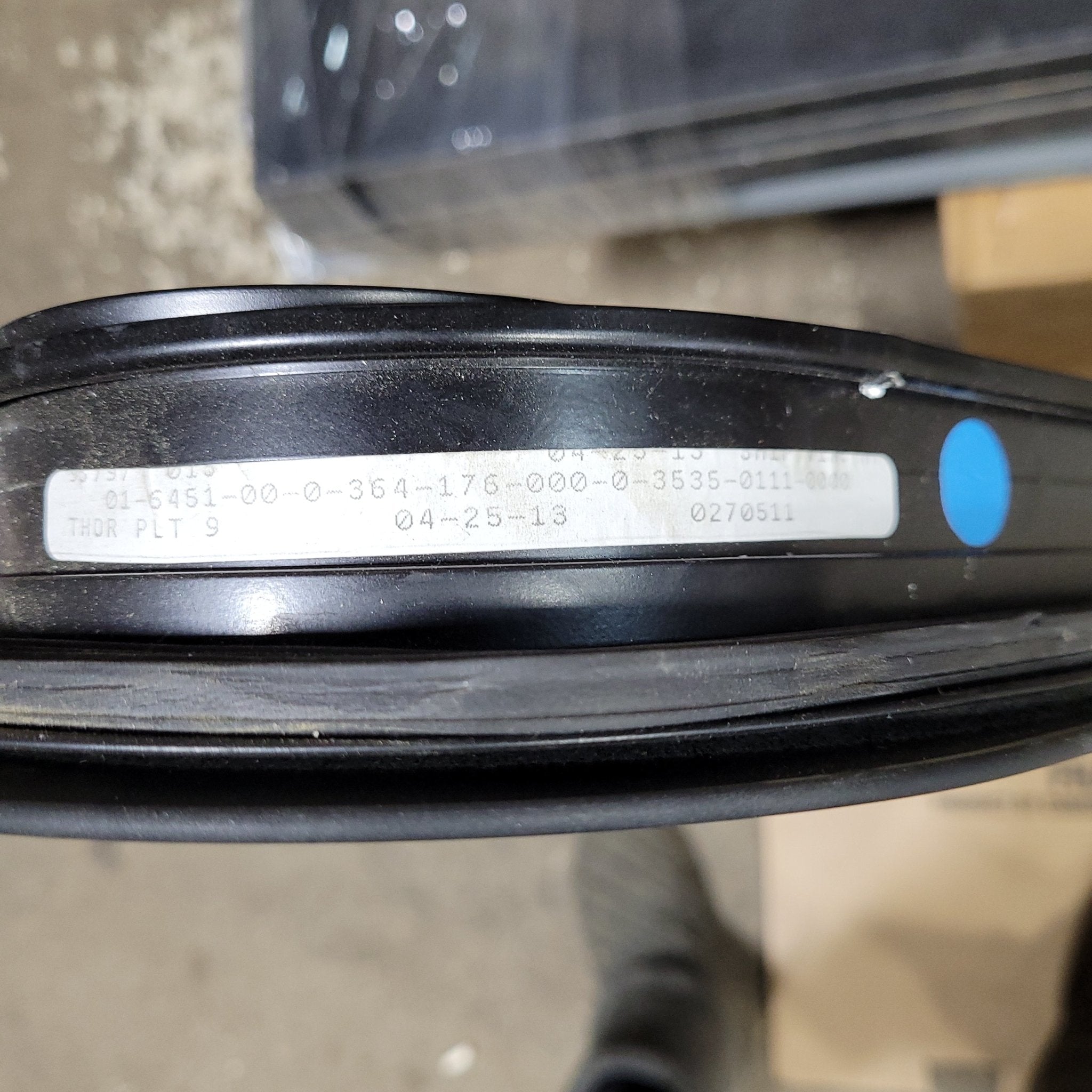 Used Black Radius Opening Window : 36" X 17" X 2" D - Young Farts RV Parts