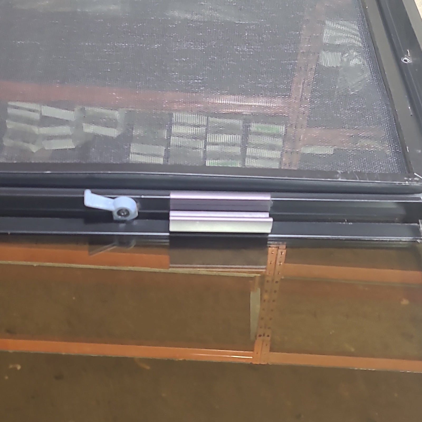 Used Black Radius Opening Window : 42 1/2