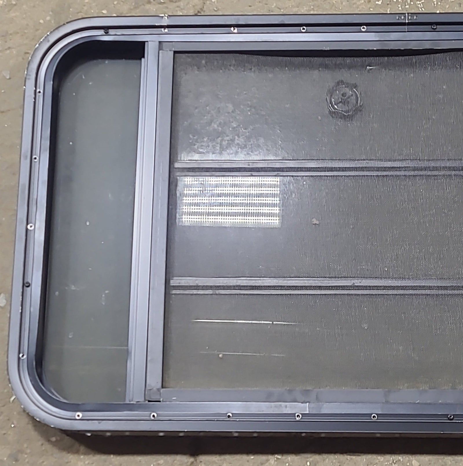 Used Black Radius Opening Window : 45 3/8