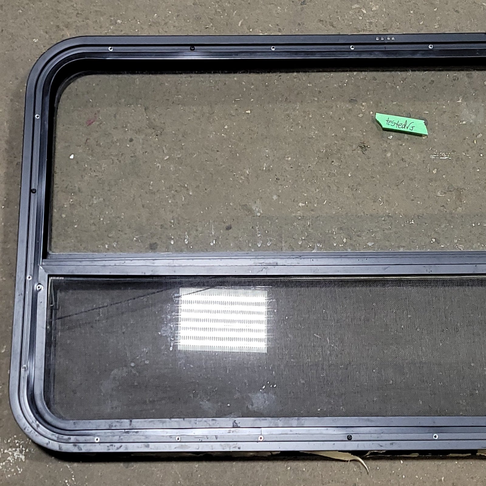 Used Black Radius Opening Window : 45 3/8