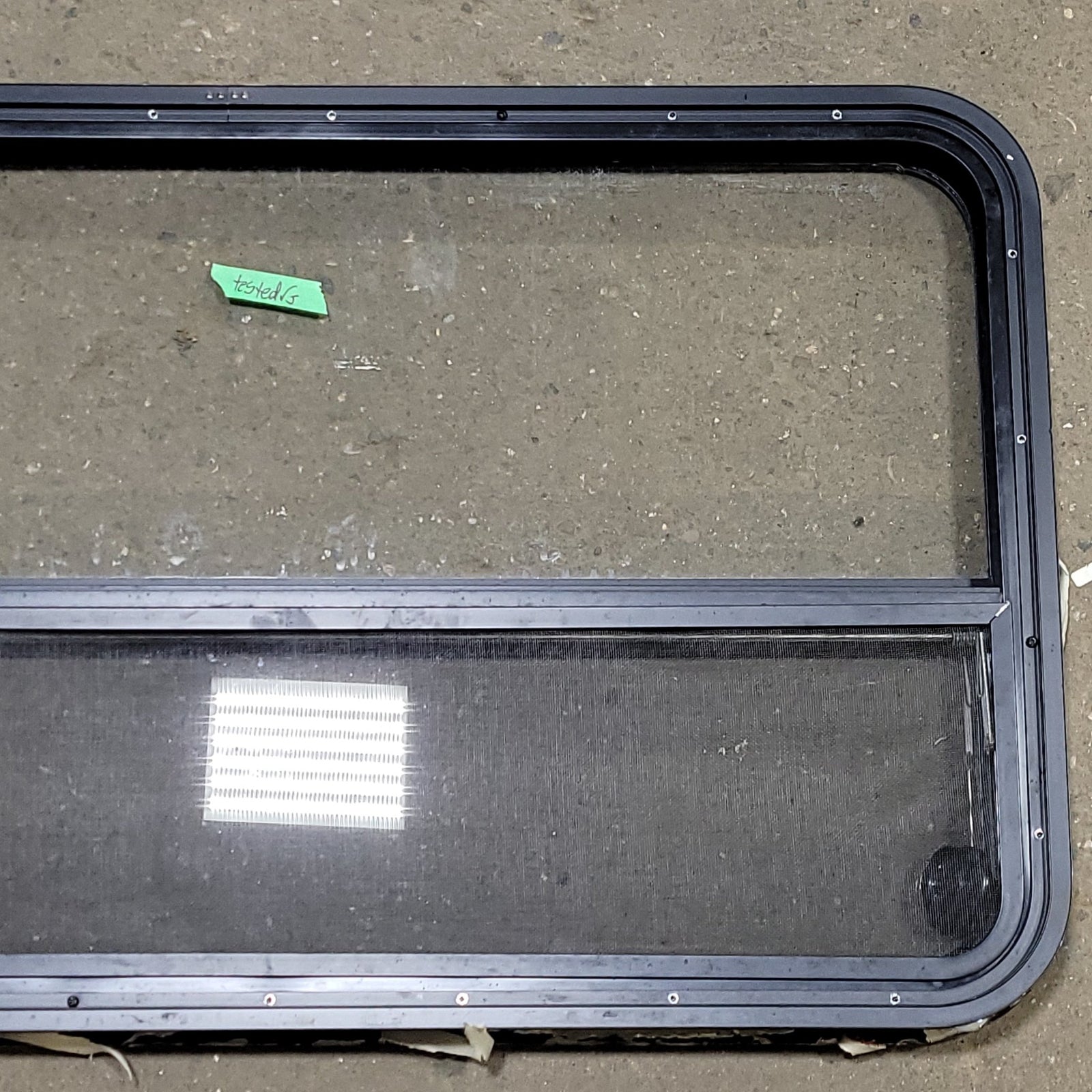 Used Black Radius Opening Window : 45 3/8